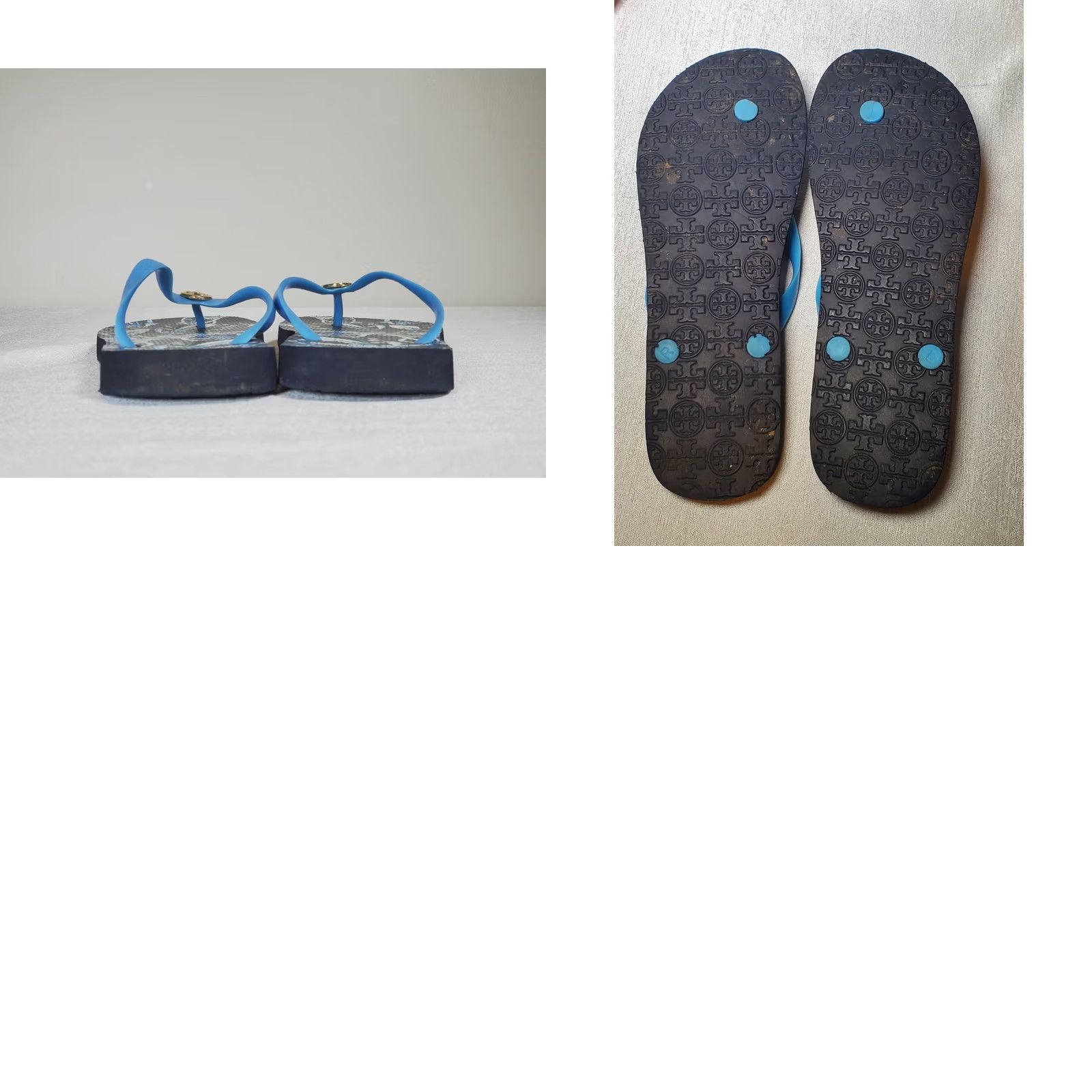 Tory Burch Tory Burch Thin Flip Flop Sandals Floral Print Gold Logo Womens US 9 M -Vintage Size US 9 / IT 39 - 8 Thumbnail