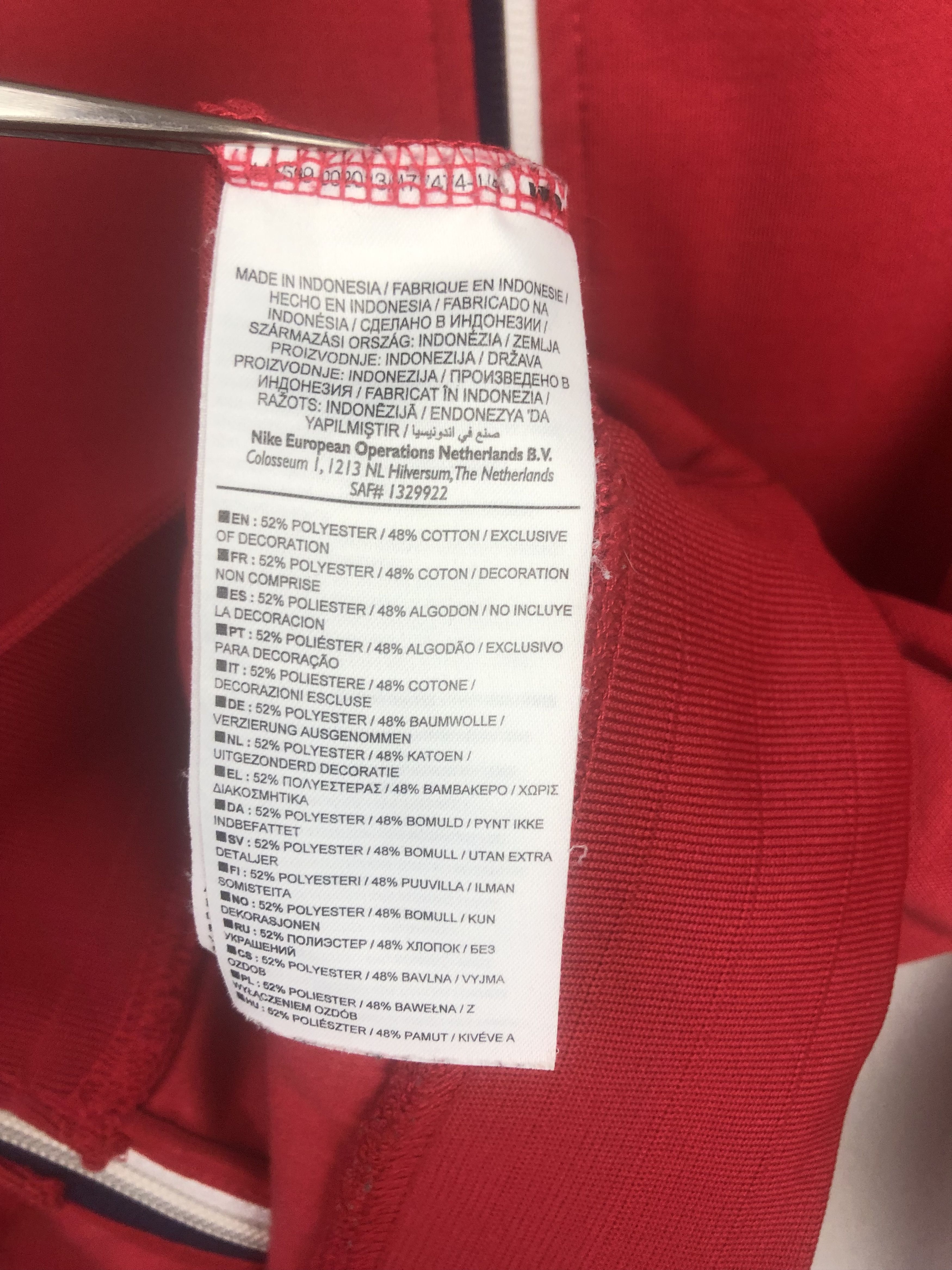 Nike Arsenal Nike Football Jacket Soccer Track Top Mens Zip Red Size US S / EU 44-46 / 1 - 4 Thumbnail