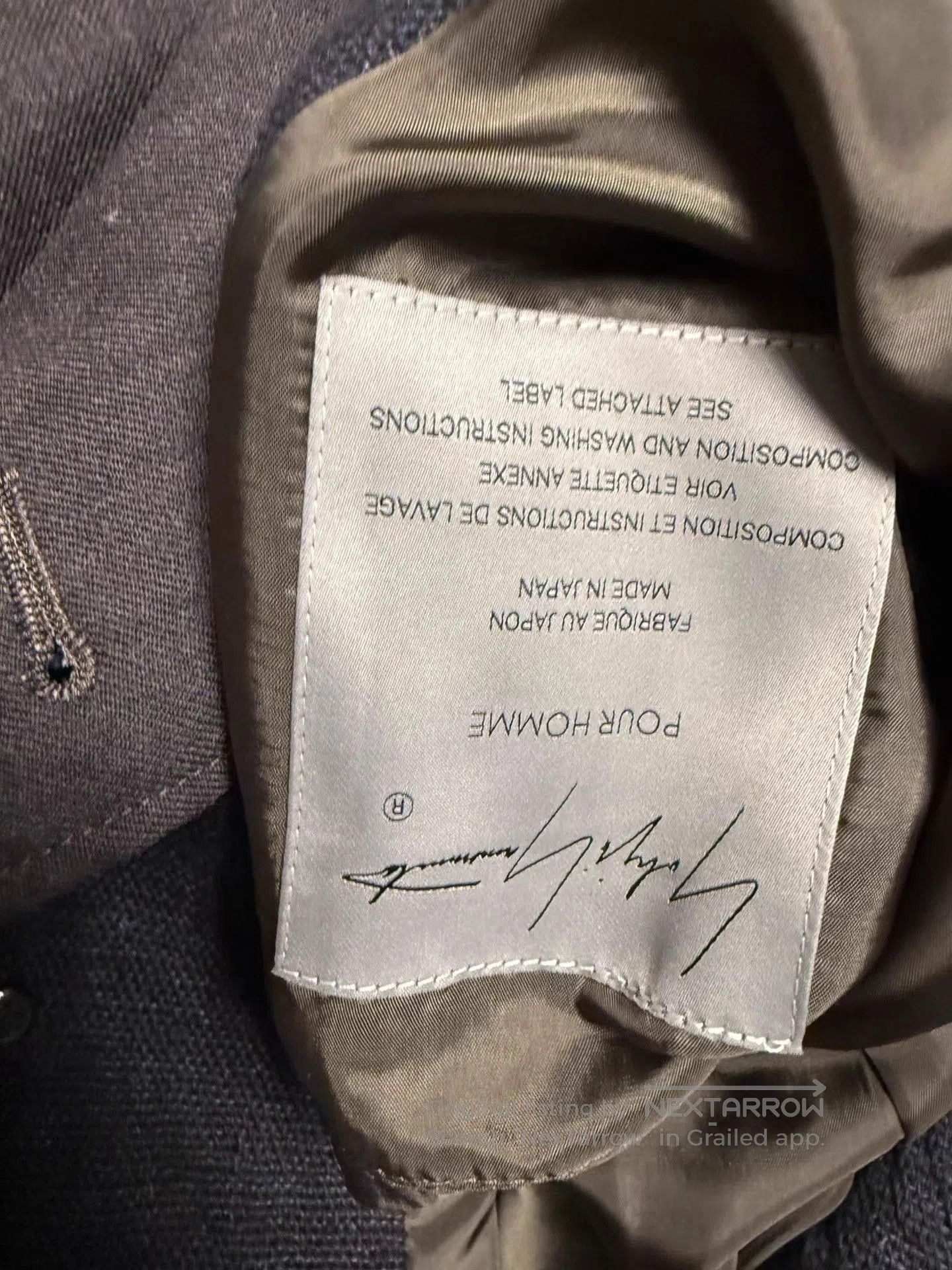 Yohji Yamamoto Gray Long Button. Size US L / EU 52-54 / 3 - 4 Thumbnail
