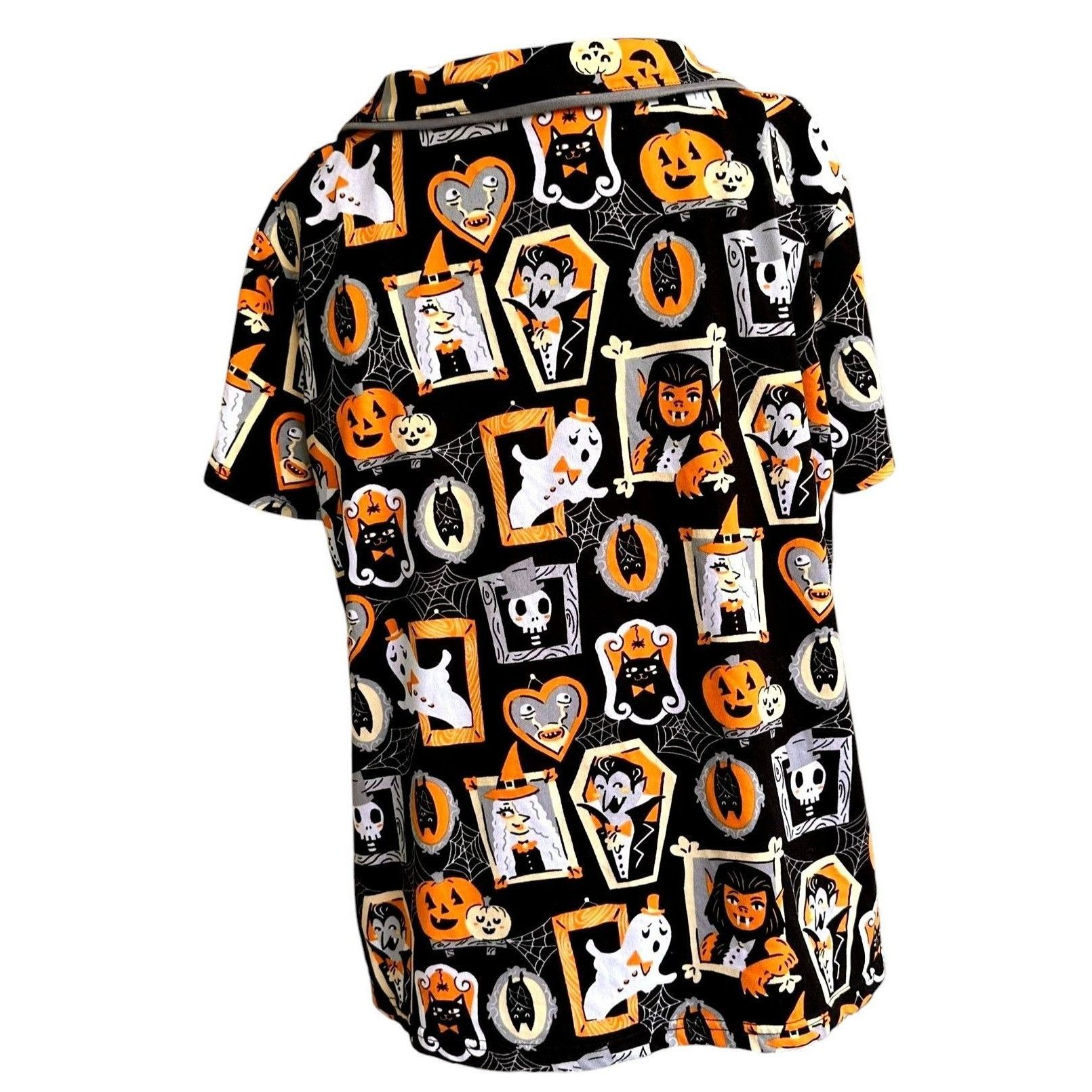 Other Munki Munki Halloween Pajama Top Large Short Sleeves Button Size L / US 10 / IT 46 - 7 Thumbnail