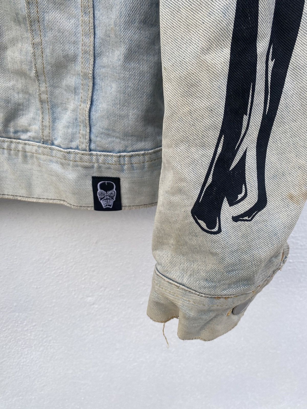 Japanese Brand Creature From The Living Denim Skeleton Jacket Size US L / EU 52-54 / 3 - 7 Thumbnail