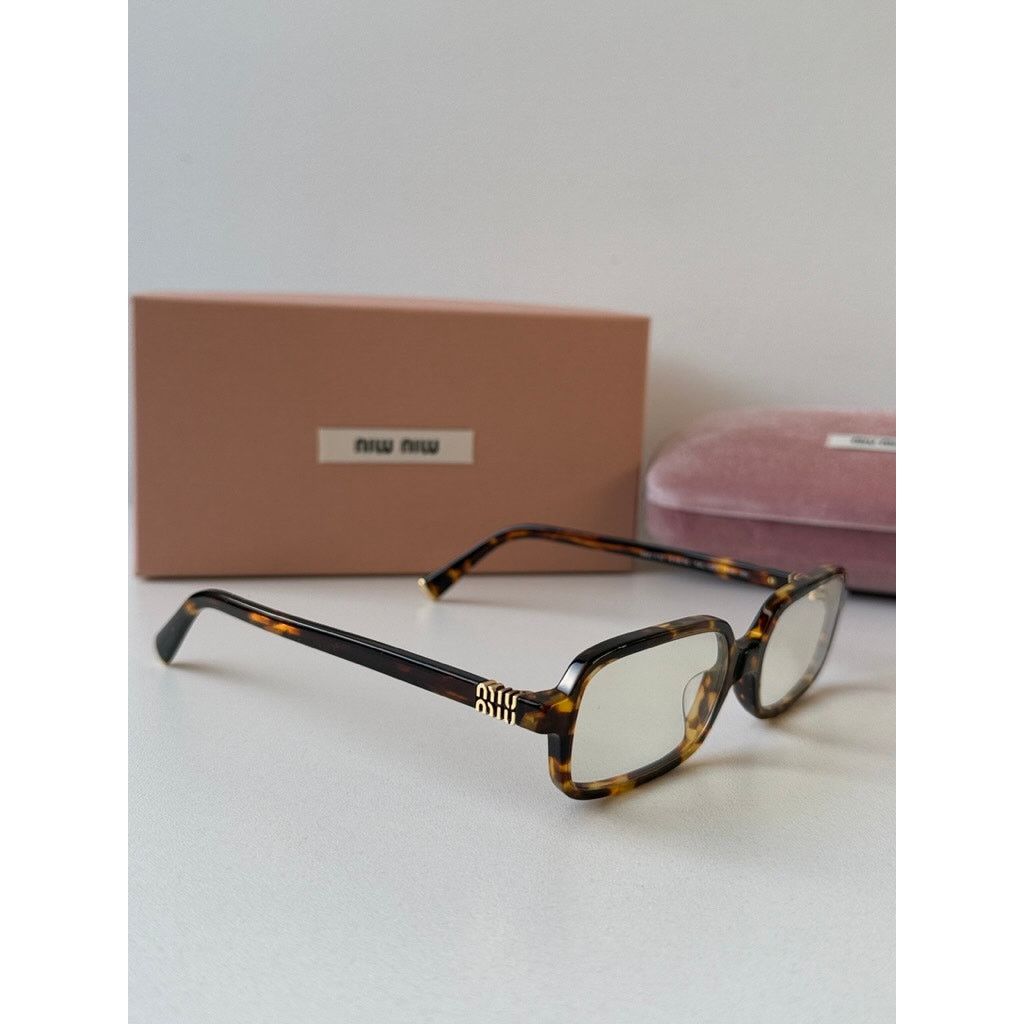 Miu Miu NEW Miu Miu MU11ZS Havana Brown Bluelight Sunglasses $518 Size ONE SIZE - 6 Thumbnail