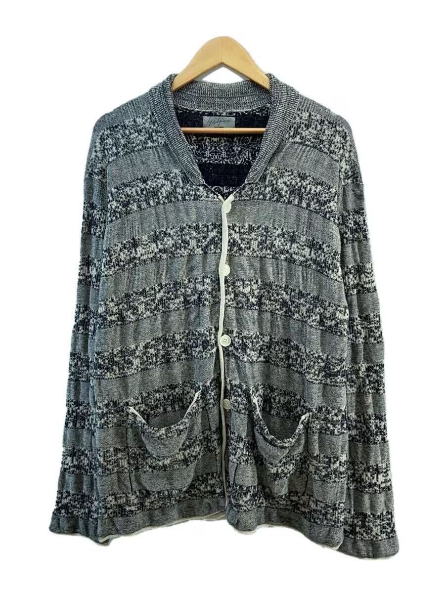 Yohji Yamamoto Striped Pattern Knit Cardigan Size US L / EU 52-54 / 3 - 1 Thumbnail