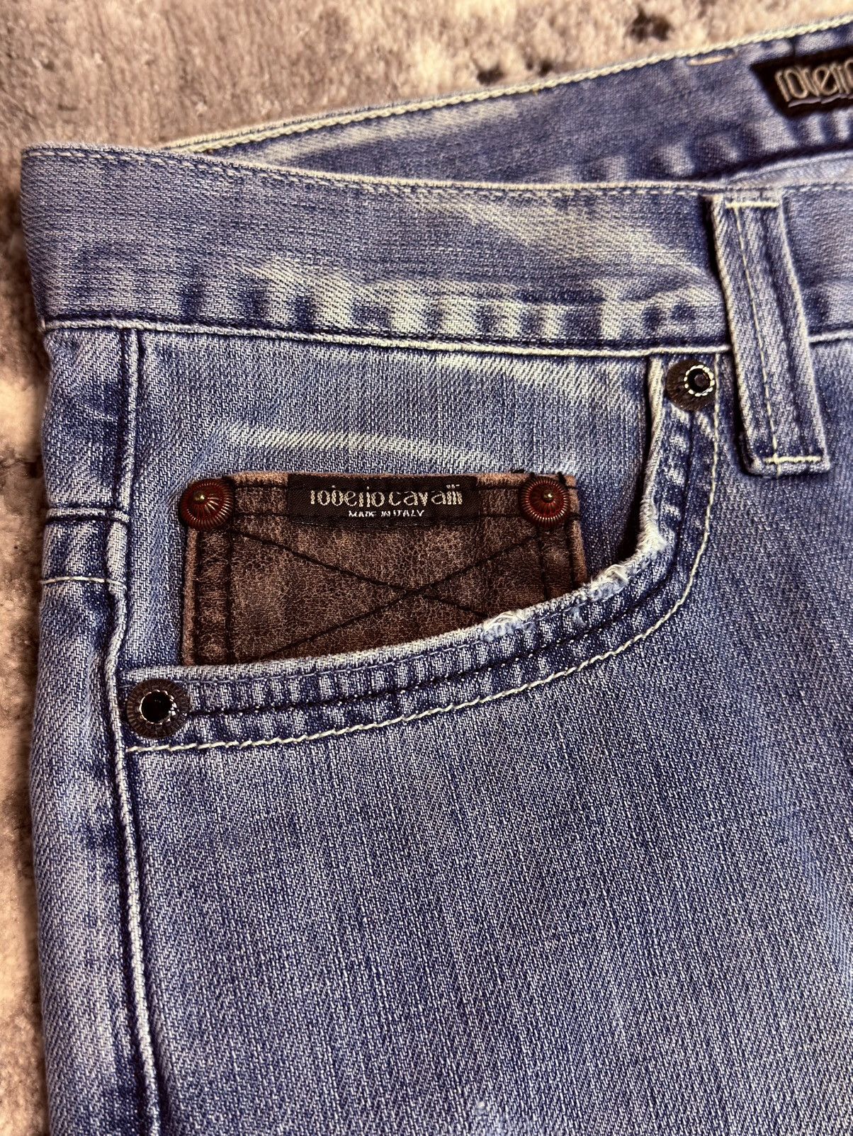 Roberto Cavalli Archive Roberto Cavalli Disstresed Y2K Jeans Dolce Hedi Raf Size US 32 / EU 48 - 19 Thumbnail