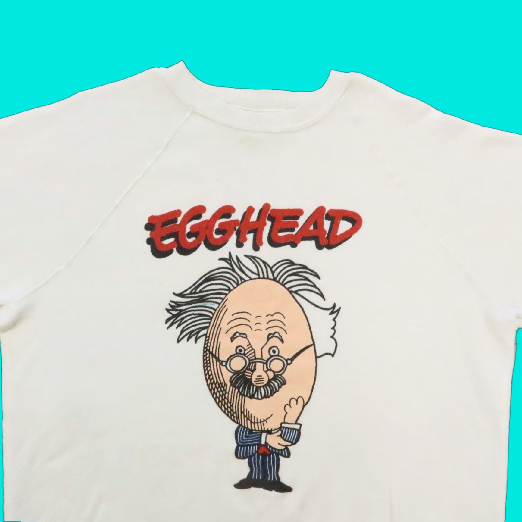 Vintage VINTAGE Albert Einstein Egghead Crewneck Sweatshirt Mens XL White 90s Meant for Men Size XL Pullover Sweatshirt 90s Theme, CATCH + RELEASE Sponsor Size US XL / EU 56 / 4 - 1 Thumbnail