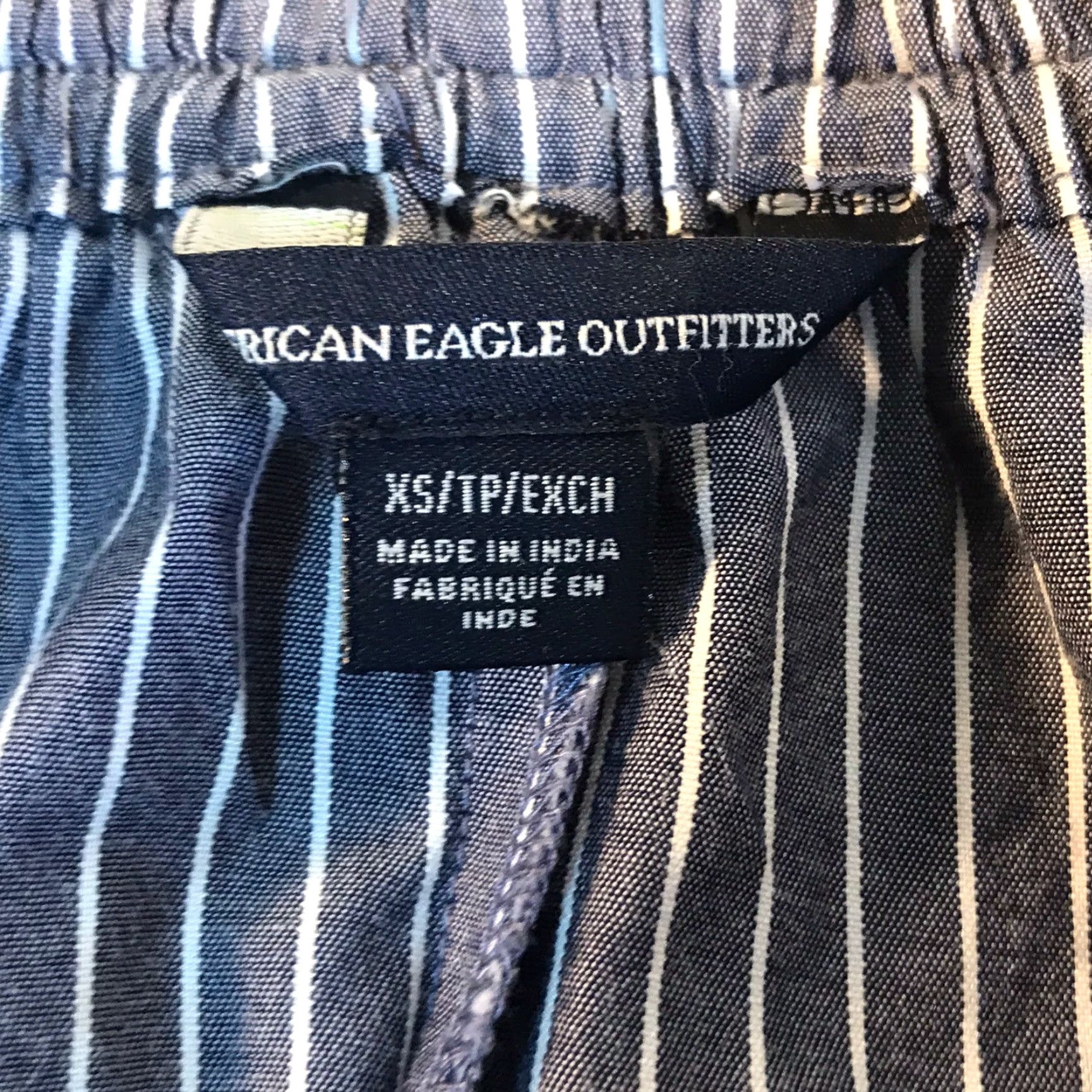 American Eagle Outfitters American Eagle Outfitters Striped Blouse Off the Shoulder Women’s XS Blue White Size XS / US 0-2 / IT 36-38 - 3 Thumbnail