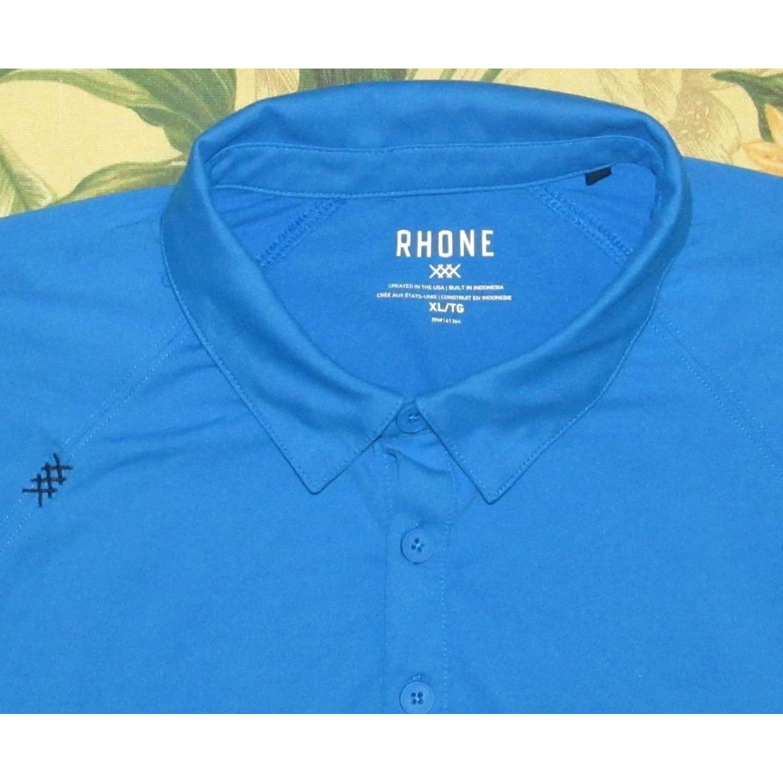 Rhone Rhone Blue Reign Short Sleeve Performance Polo Shirt XL Mens Polo Blue Reign XL Size US XL / EU 56 / 4 - 2 Thumbnail