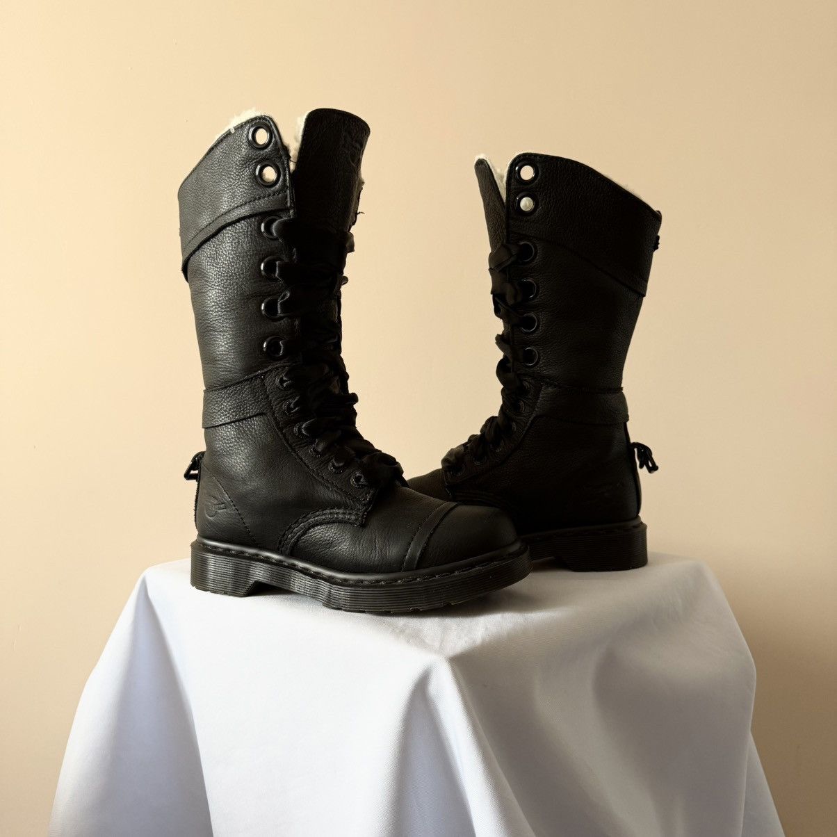 Dr. Martens Dr Martens 1914 Triumph Amilie Leather Biker Boots Heels Size US 6 / IT 36 - 1 Thumbnail