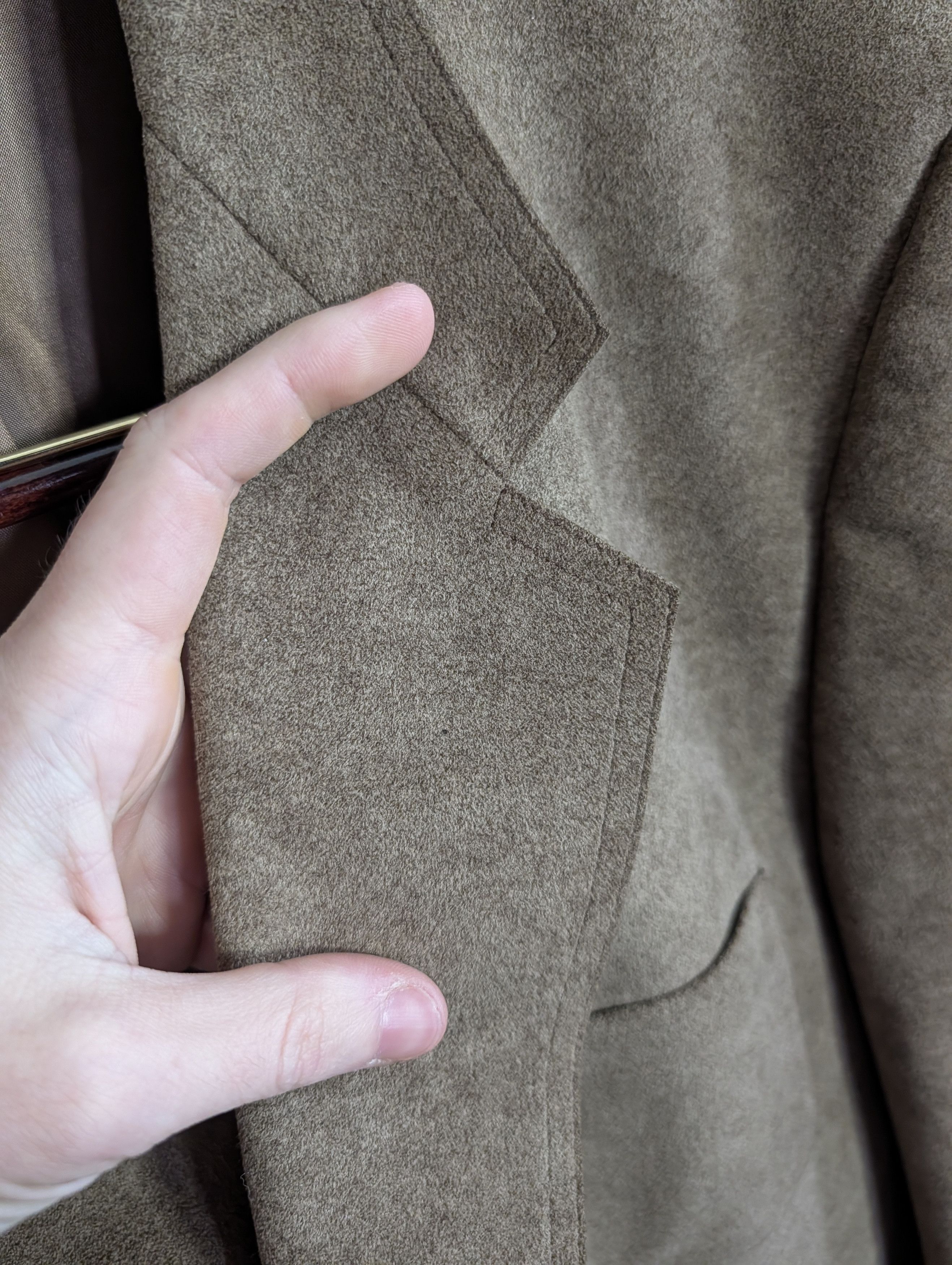 A.O. CMS Doncaster A.O. White VTG suede-like MiUSA sport coat Size 44R - 2 Thumbnail