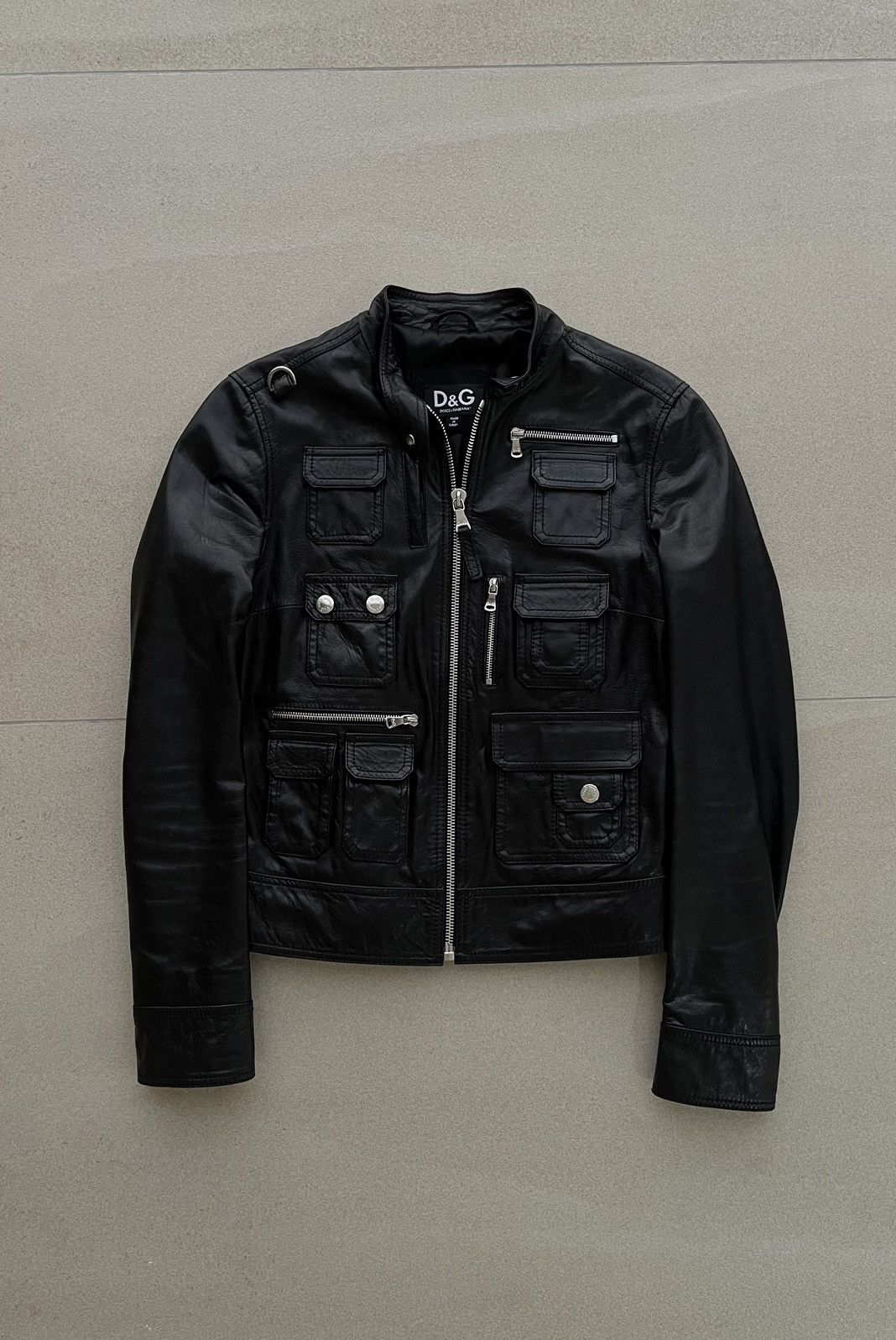 Dolce & Gabbana D&G Multipocket Leather Jacket Hedi Slimane Size US S / EU 44-46 / 1 - 1 Thumbnail
