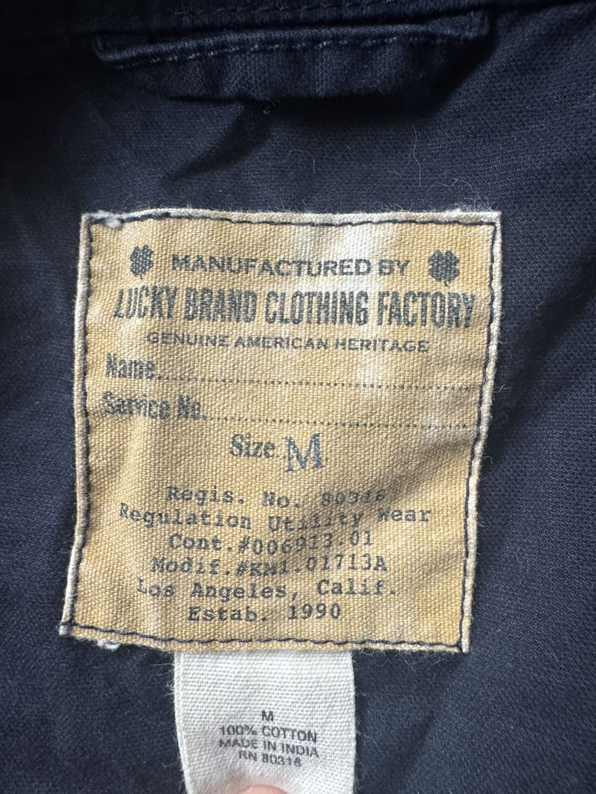 Lucky Brand Cotton moto jacket Size US M / EU 48-50 / 2 - 6 Thumbnail