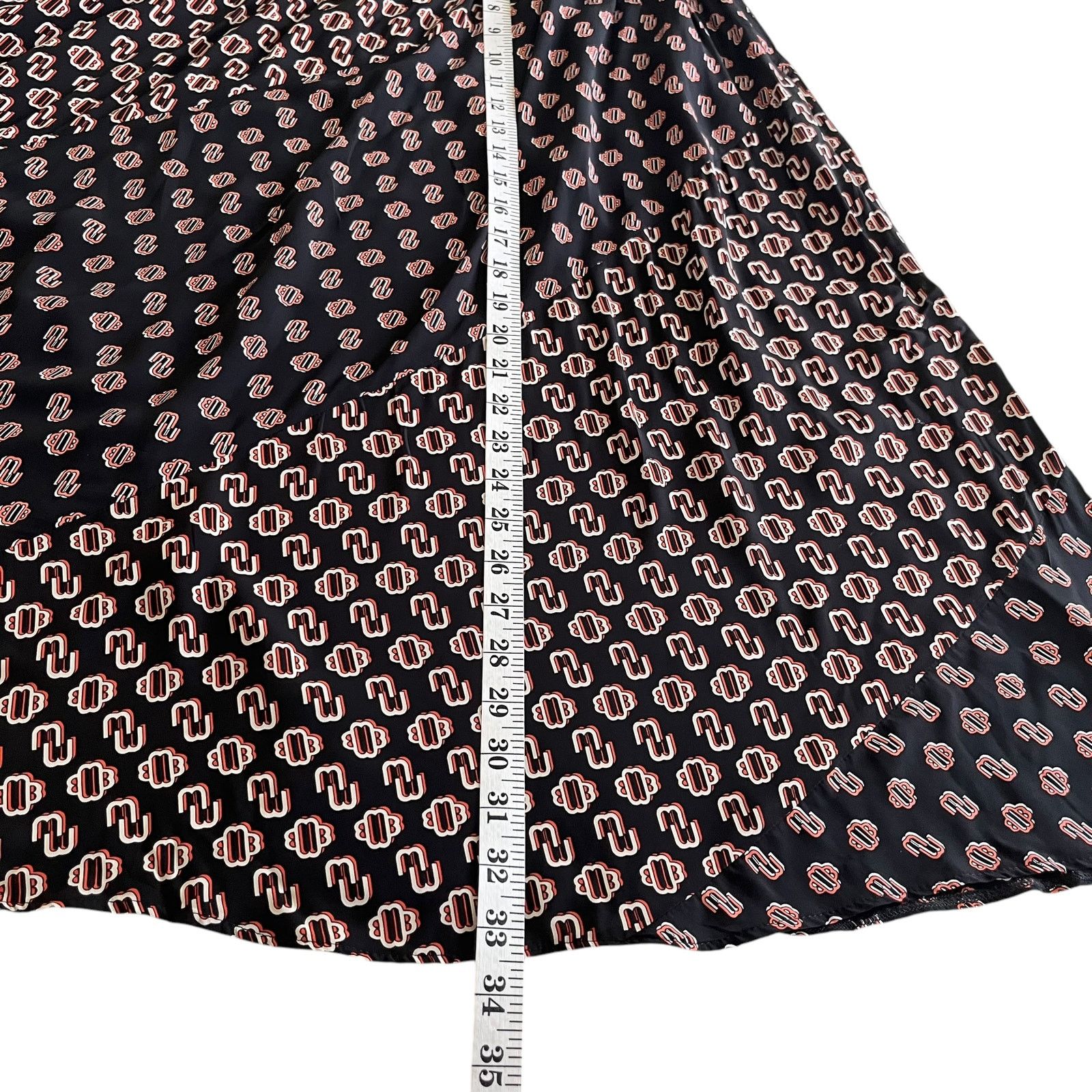 Maje Maje Geometric Scarf Print Black Patchwork Maxi Skirt Size 34" / US 12 / IT 48 - 5 Thumbnail