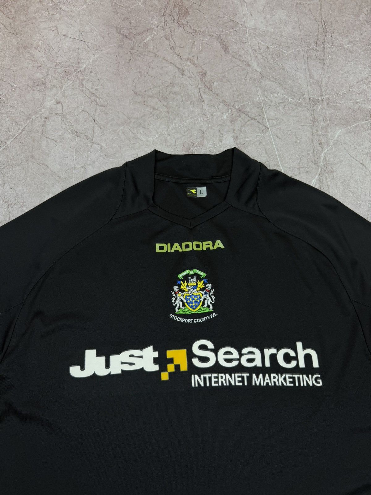 Diadora Vintage Stockport County FC Training Jersey Black Diadora Size US L / EU 52-54 / 3 - 3 Thumbnail