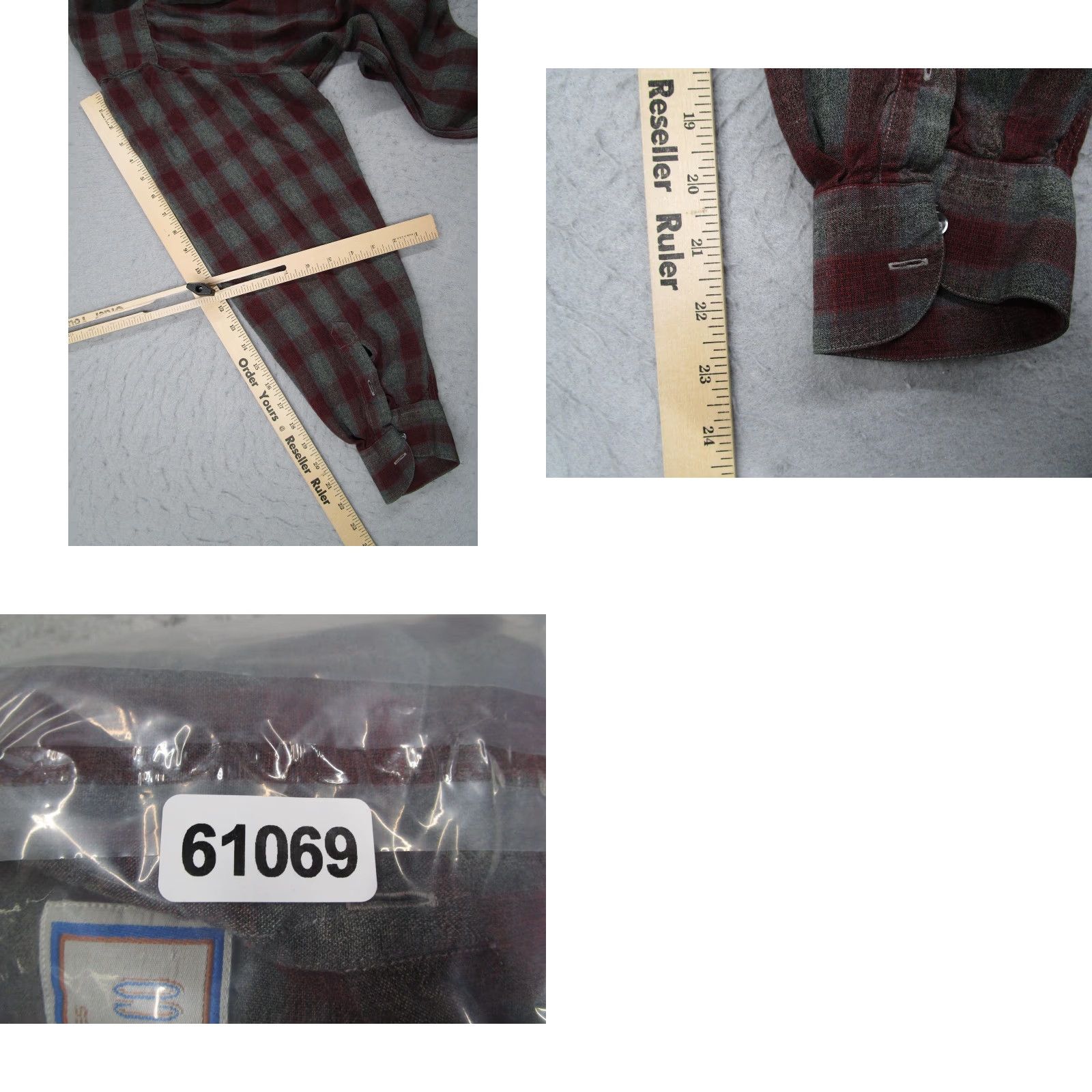 CO VINTAGE McCoy & Co Shirt Mens XL Red Plaid Flannel Long Sleeve Button Up Italy Size US XL / EU 56 / 4 - 8 Thumbnail