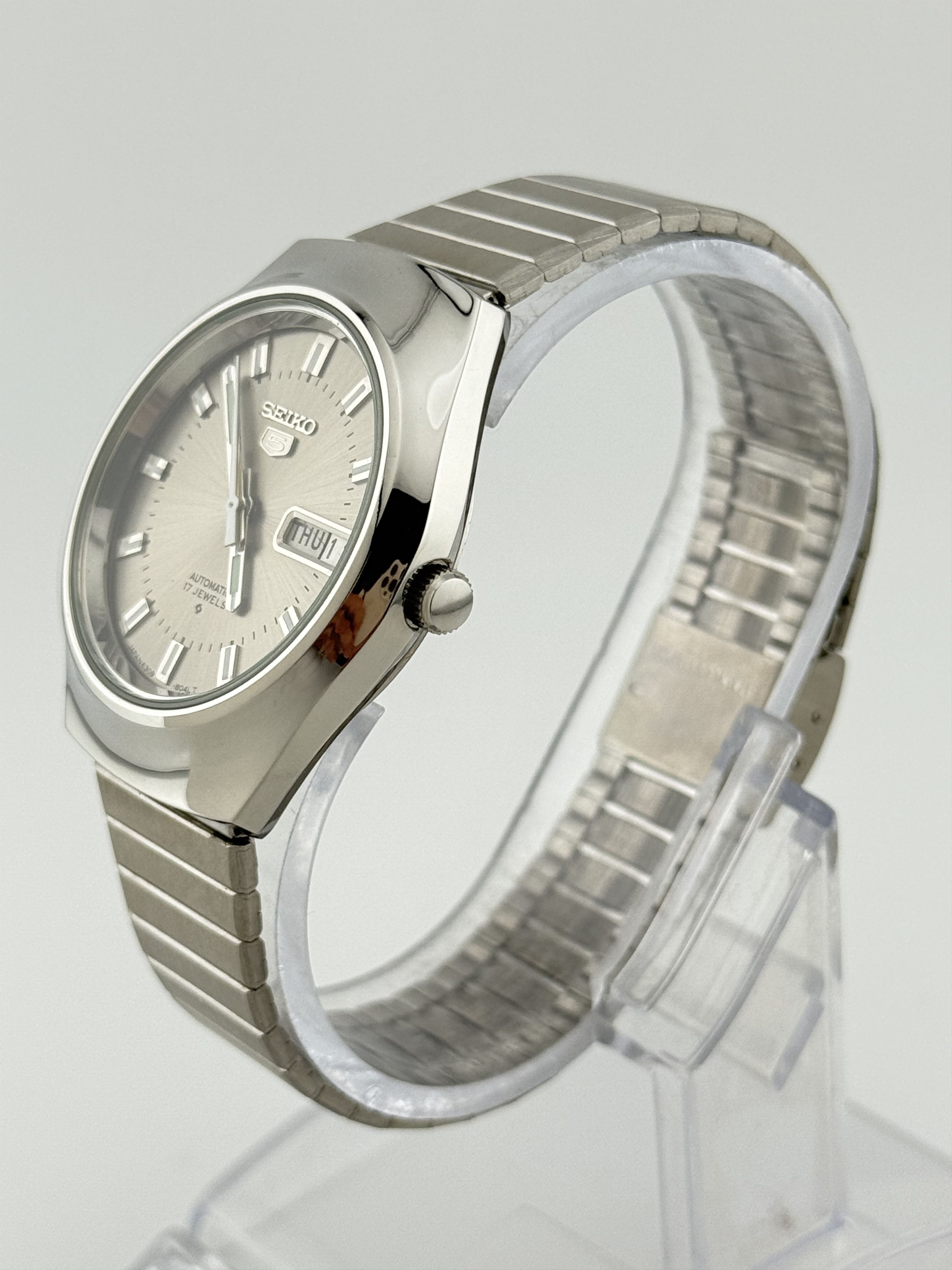 Seiko Vintage Seiko 5 Automatic Gray Dial Watch Men’s Wristwatch Size 36 - 3 Thumbnail