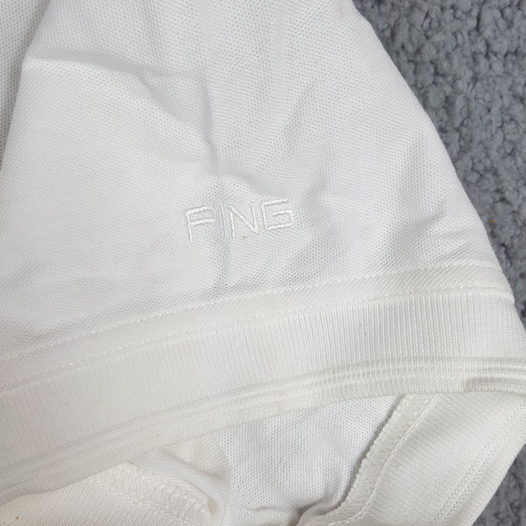 Vintage VINTAGE Ping Golf Polo Shirt Big 4X White Pima Cotton Collar Polo Shirt Mens Polo Shirt Size US XXL / EU 58 / 5 - 7 Thumbnail