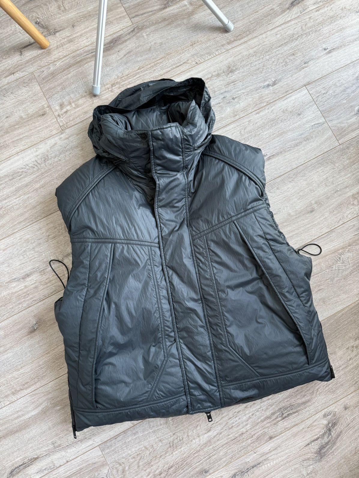 Juun.J Juun.J Technical Padded Hooded Vest Green Nylon Avant Garde Size US M / EU 48-50 / 2 - 12 Thumbnail