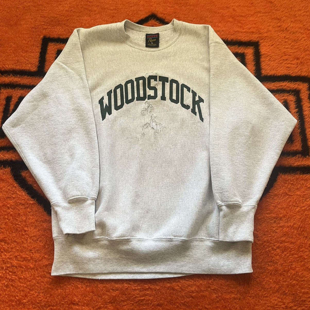 Vintage Vintage 90s Distressed WoodStock Crewneck Sweatshirt Size US L / EU 52-54 / 3 - 1 Thumbnail