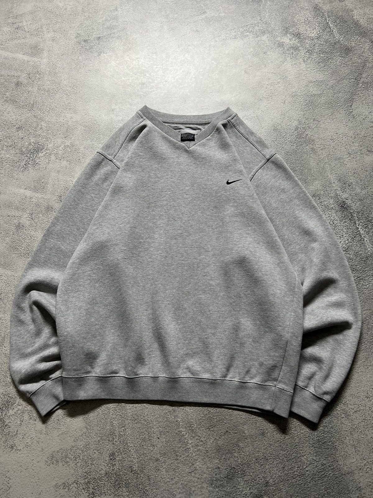Nike × Vintage Vintage Y2k Nike 🩶 Mini Swoosh Basic Blank Sweatshirt 90’s Size US S / EU 44-46 / 1 - 2 Thumbnail