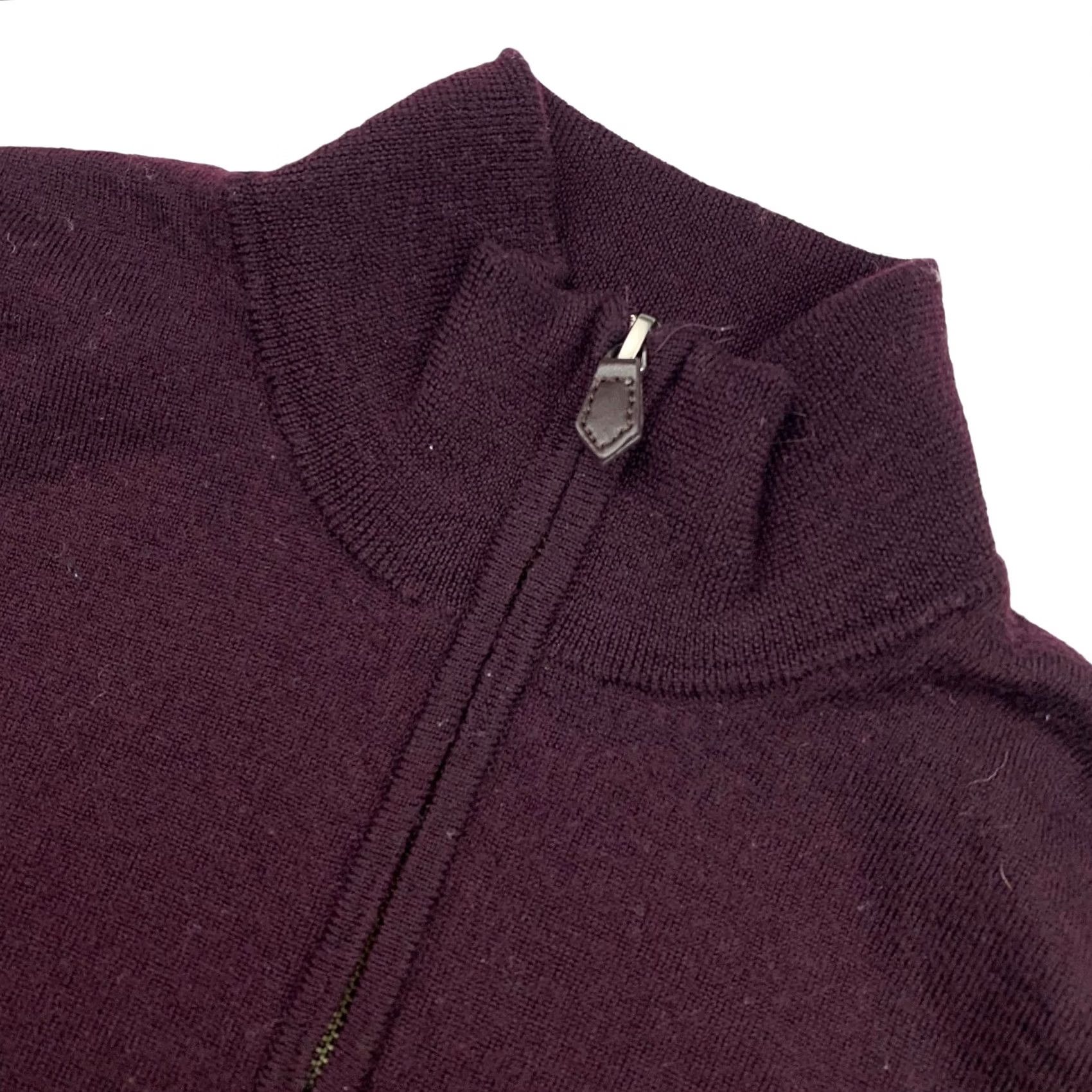 Bloomingdale's Bloomingdale's Men's Wool 1/4 Zip Pullover Sweater Purple Large Size US L / EU 52-54 / 3 - 2 Thumbnail