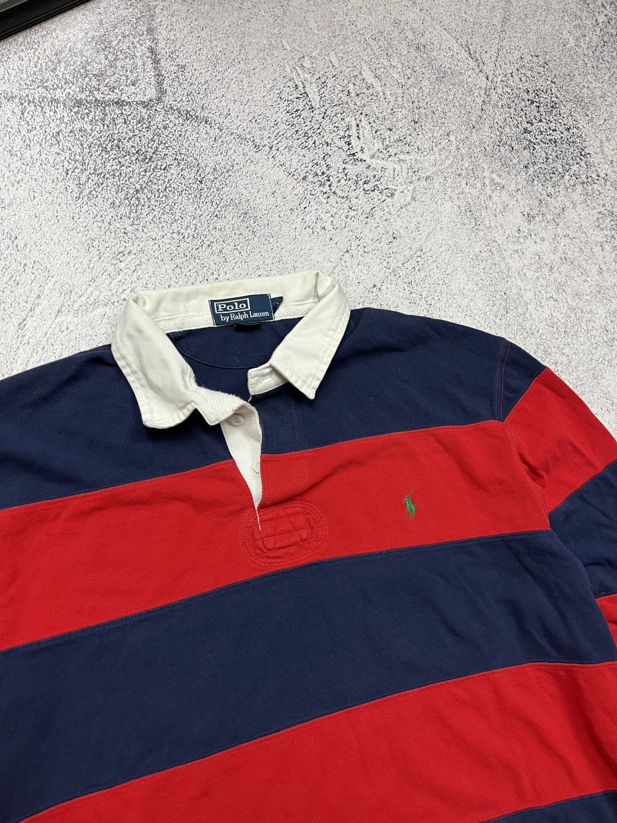 Japanese Brand Vintage 90’s Polo Ralph Lauren Rugby Striped Shirt Y2k Rare Size US L / EU 52-54 / 3 - 5 Thumbnail