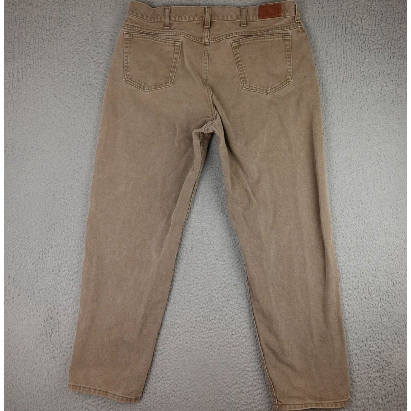 Vintage L.L. Bean Jeans Mens 38x32 Brown Relaxed Fit Canvas Work Wear 90s Grunge Jeans Mens Size US 38 / EU 54 - 2 Thumbnail