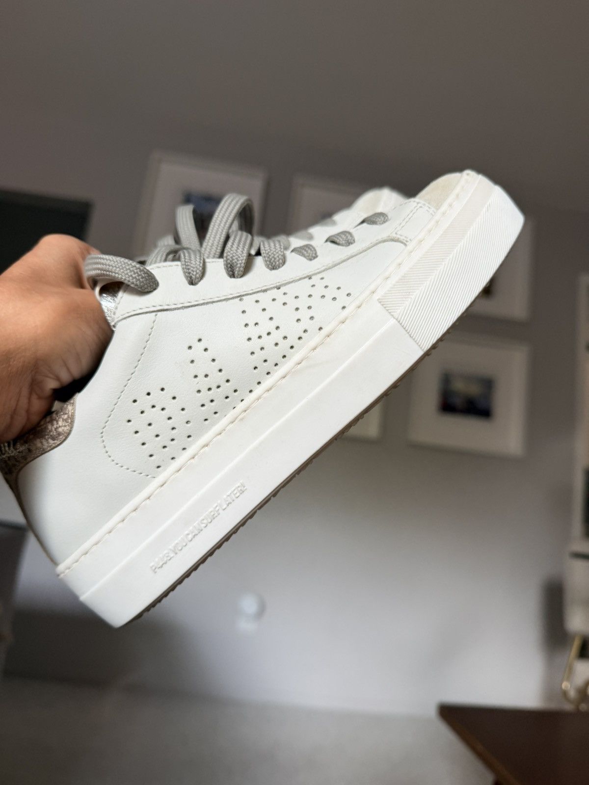 P448 P448 Thea silver snake platform gray white sneaker 36 Size US 6 / IT 36 - 13 Thumbnail