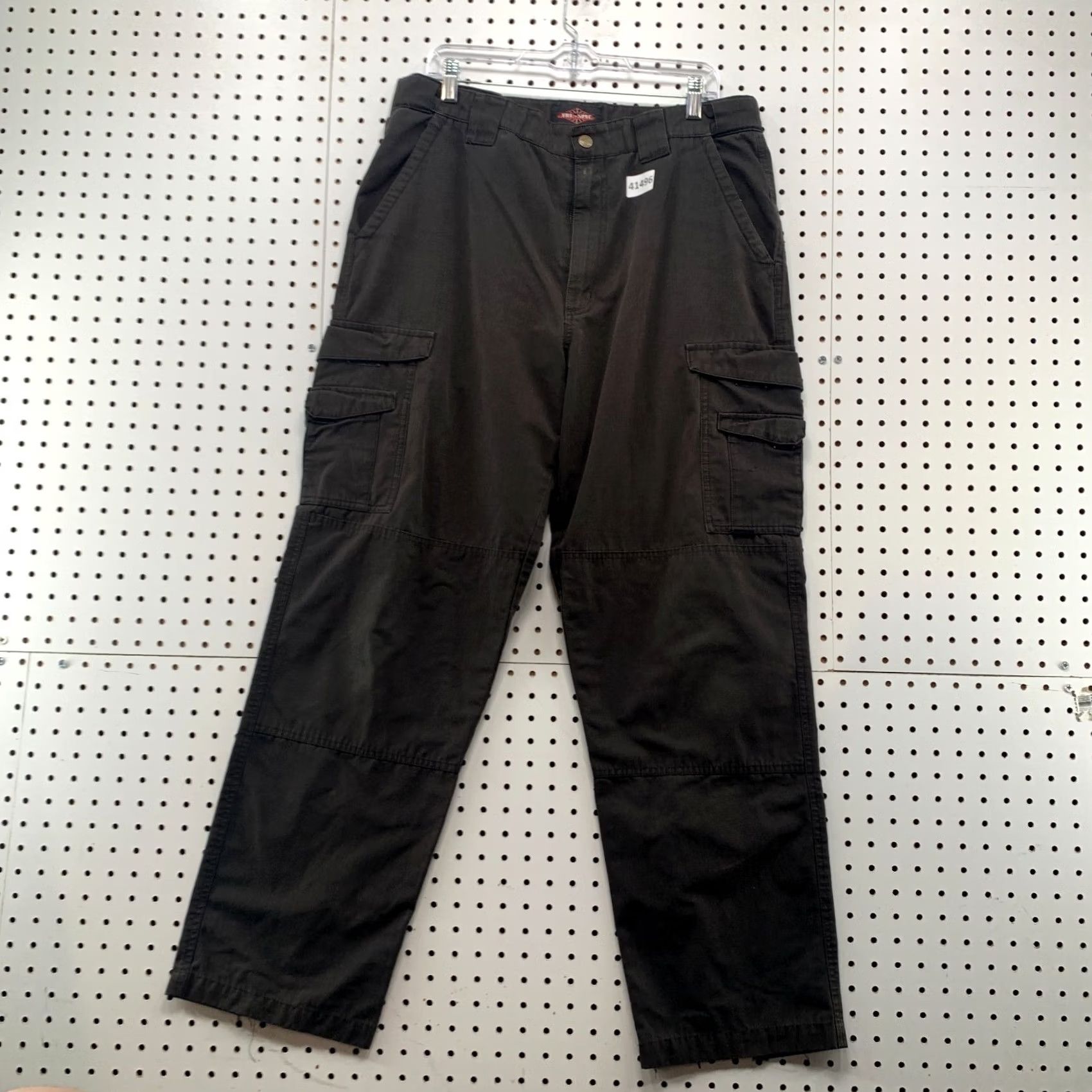 Vintage Tru Spec Cargo Pants Men 36x31 Black Utility Pockets Cargo Pants Mens 36 Inseam 31 Flat Front Canvas Size US 36 / EU 52 - 2 Thumbnail
