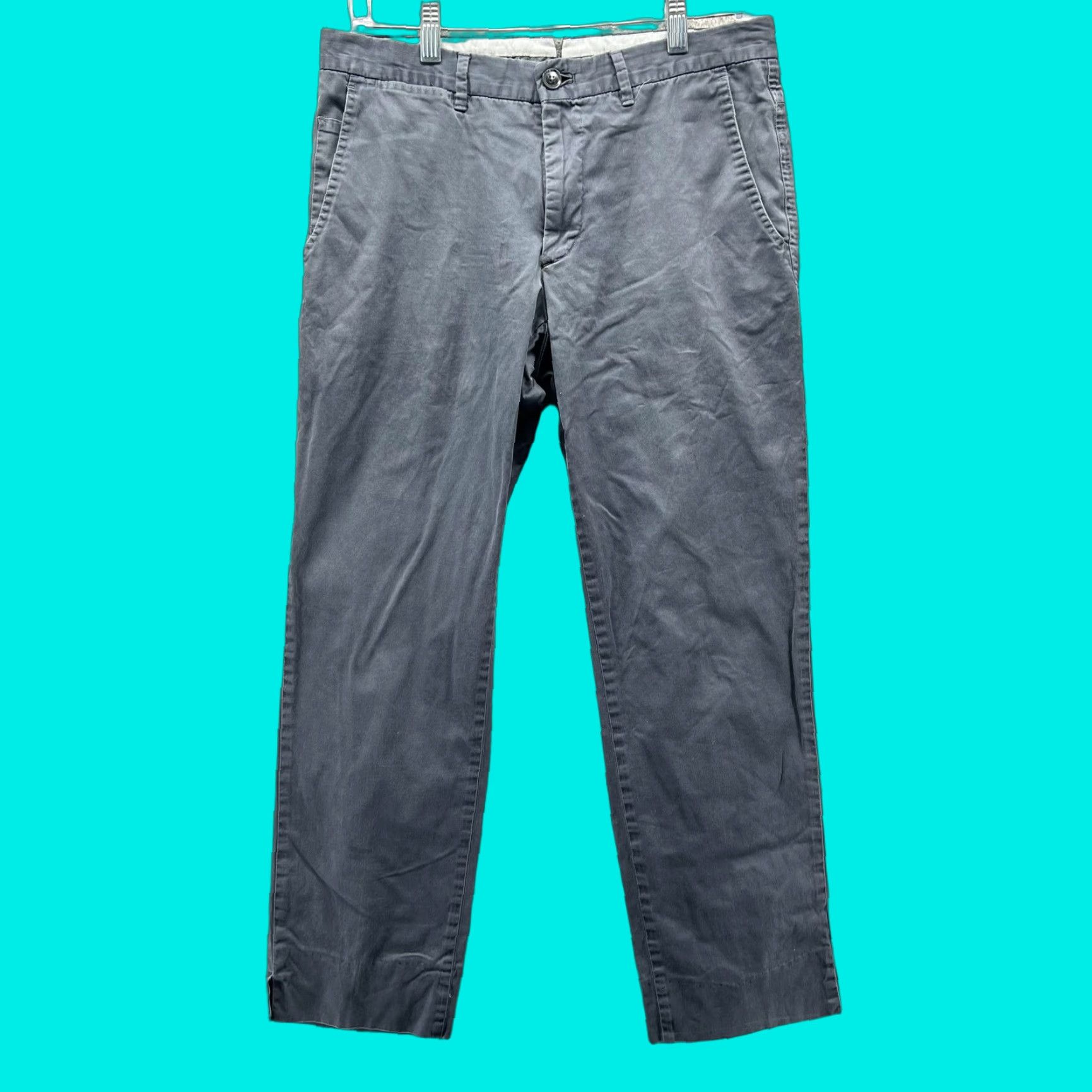 Ermenegildo Zegna Ermenegildo Zegna Pants Mens 46R Gray Stretch Cotton Chino Dress Casual UB1/02 Size US 40 / EU 56 - 1 Thumbnail