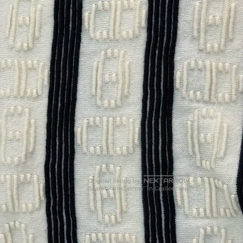 Hermes Hermes Dark Blue and White Striped Pig Nose Cashmere Sweat Size S / US 4 / IT 40 - 8 Thumbnail
