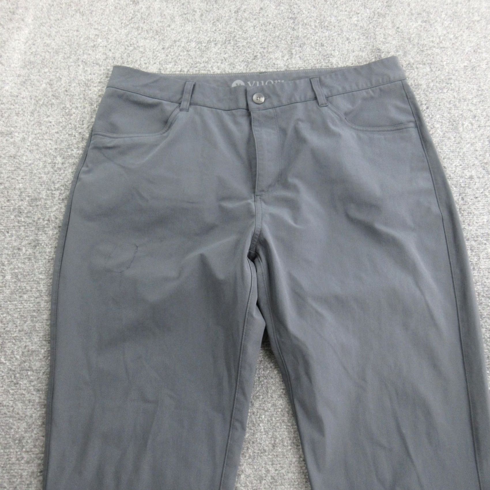 Vuori Vuori Pants Mens 36 Gray Performance Chino Golf Stretch Travel V430 Chino Pants Casual Size US 36 / EU 52 - 2 Thumbnail