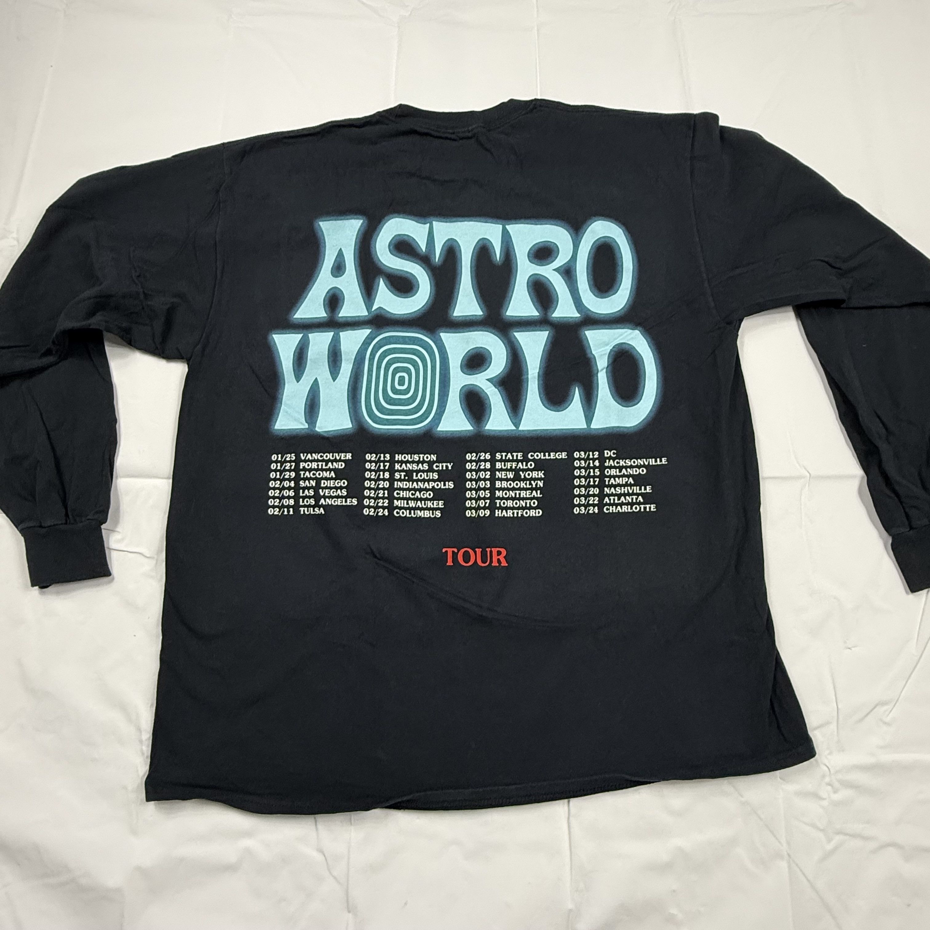 Travis Scott Travis Scott Astroworld 2018 Tour Long Sleeve Shirt Black Size US L / EU 52-54 / 3 - 1 Thumbnail