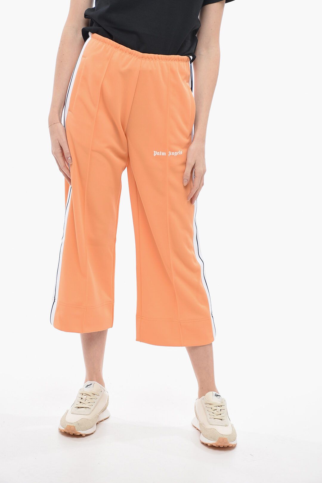 og1mm0724 Cropped Track Joggers in Orange