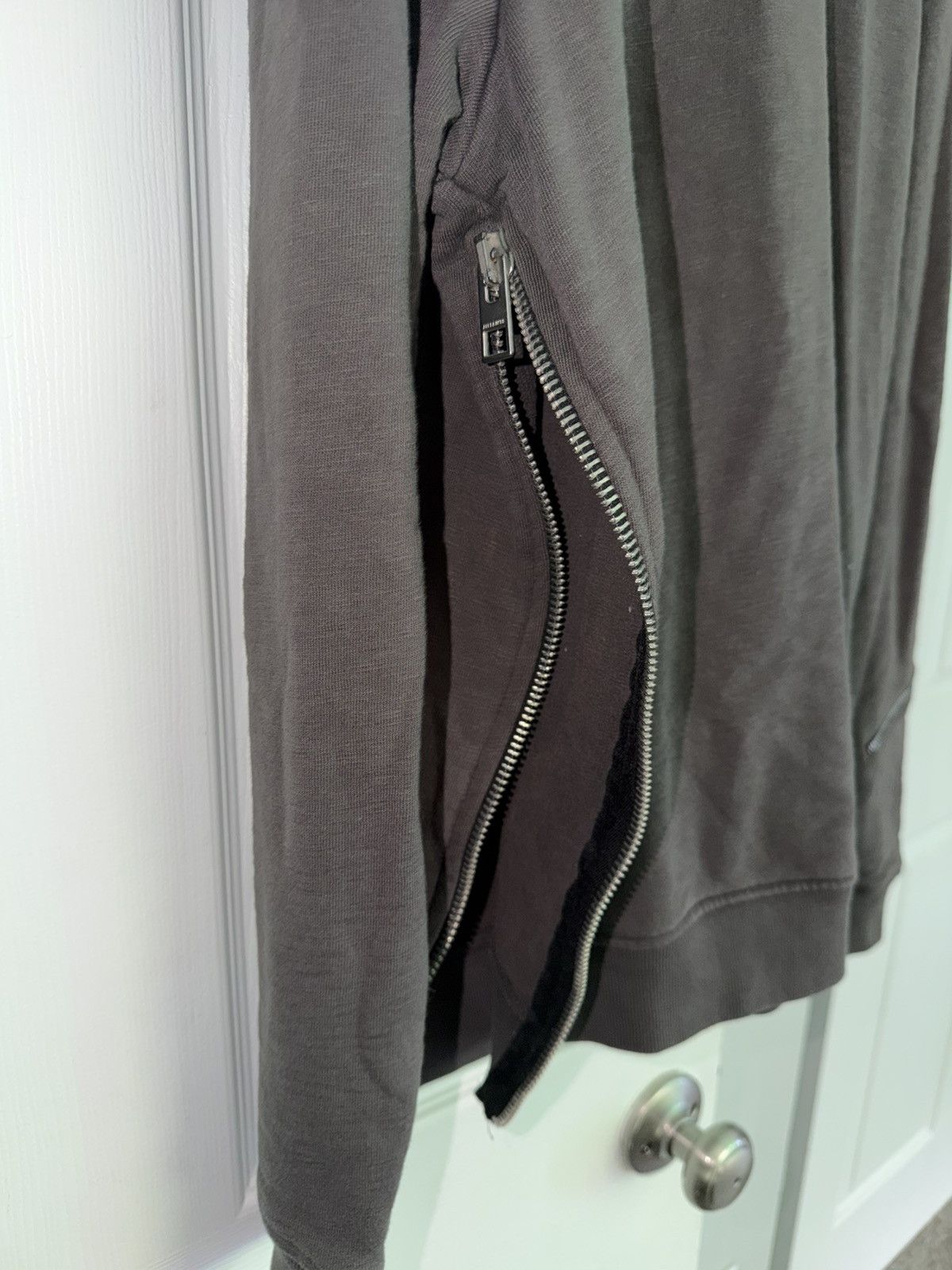 Allsaints Gray/Brown All Saints Zipper Crewneck L Size US L / EU 52-54 / 3 - 3 Thumbnail