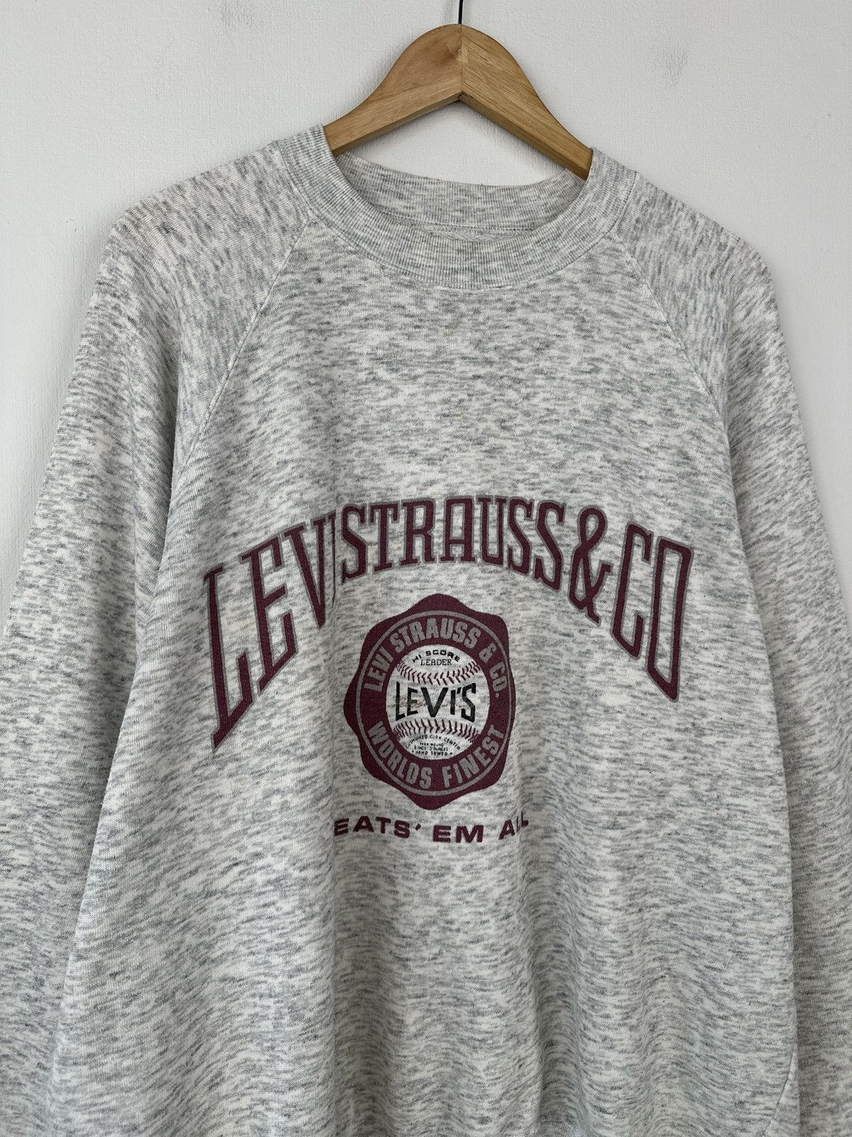 Levi's Vintage LEVI’S Big Logo Beats Em All Sweatshirt Boxy Fit Size US XL / EU 56 / 4 - 5 Thumbnail