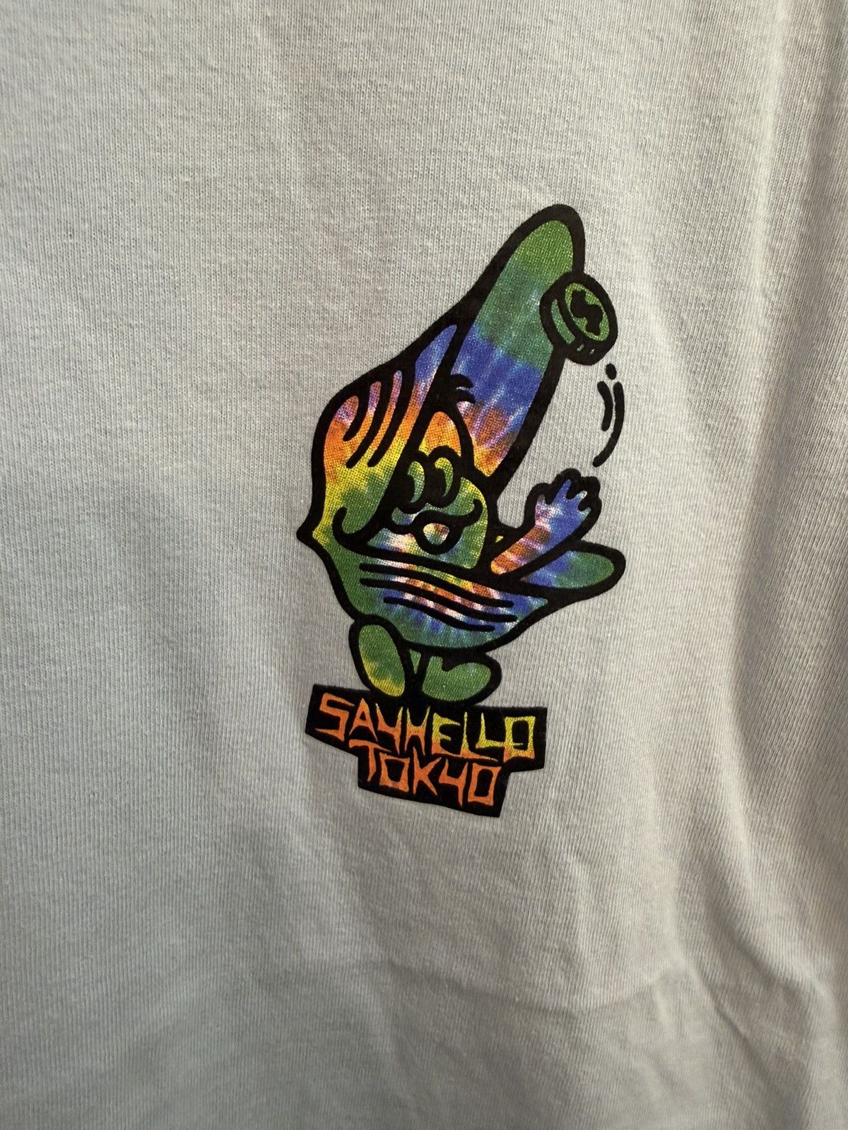 SAYHELLO SAYHELLO TOKYO Lite Blue Tie Dye Clam Logo Tee Size L Size US L / EU 52-54 / 3 - 2 Thumbnail
