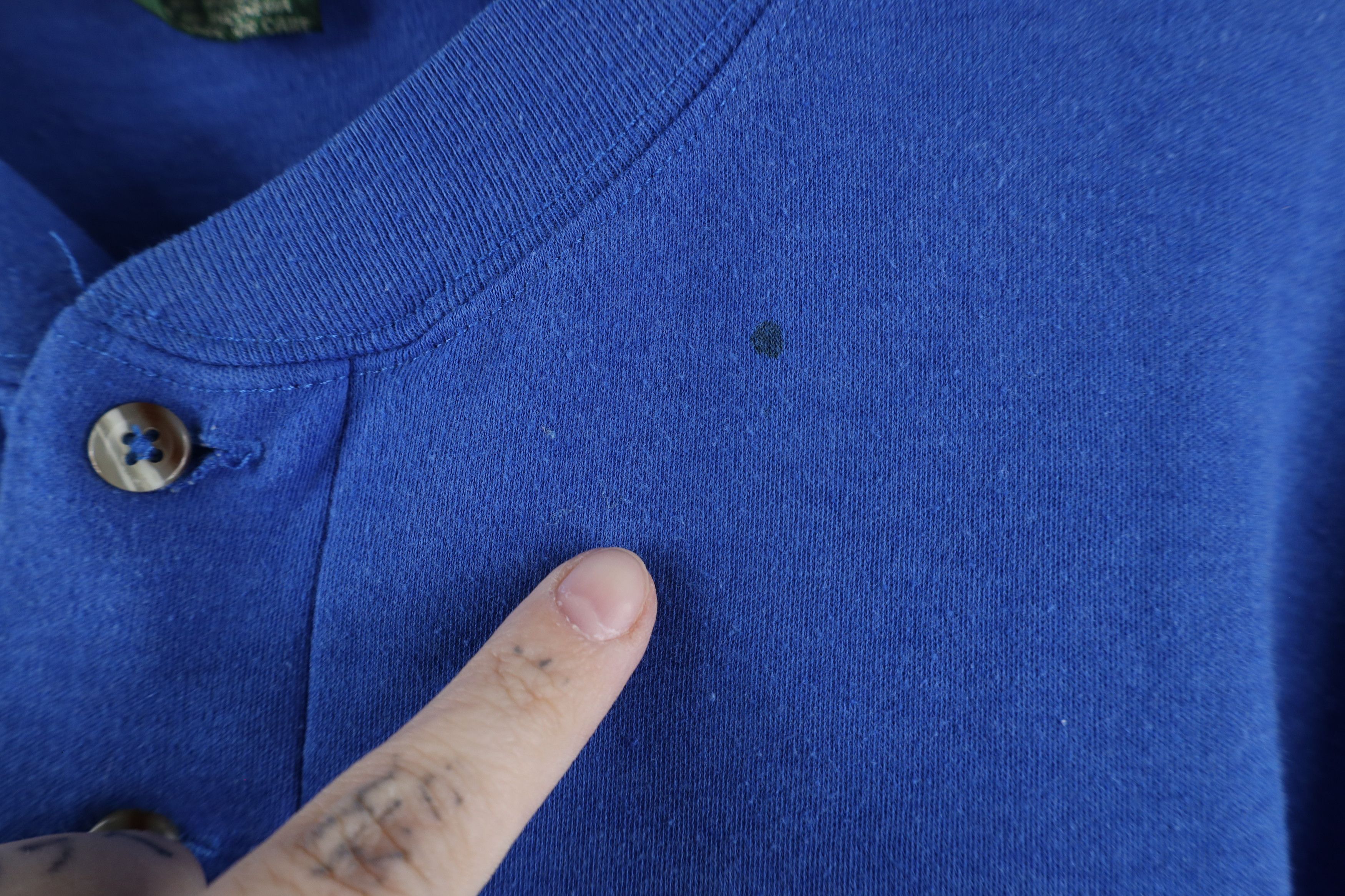 Vintage Vintage 90s Streetwear Long Sleeve Henley T-Shirt Royal Blue Size US XL / EU 56 / 4 - 4 Thumbnail