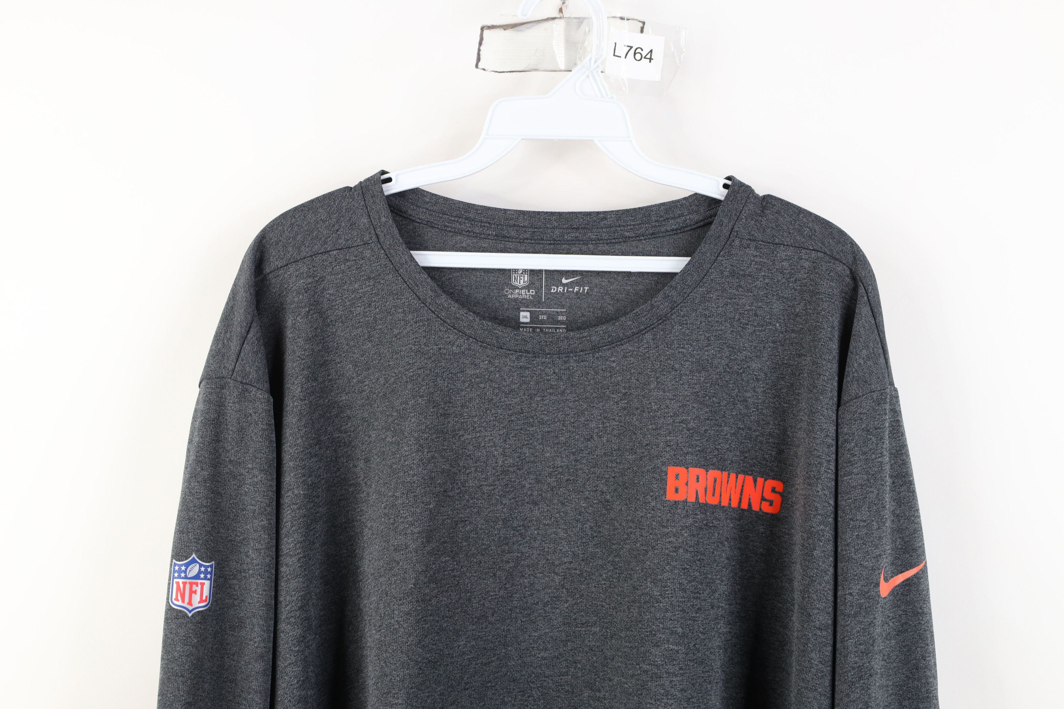 Nike Nike On Field Cleveland Browns Football Long Sleeve T-Shirt Size US XXL / EU 58 / 5 - 2 Thumbnail