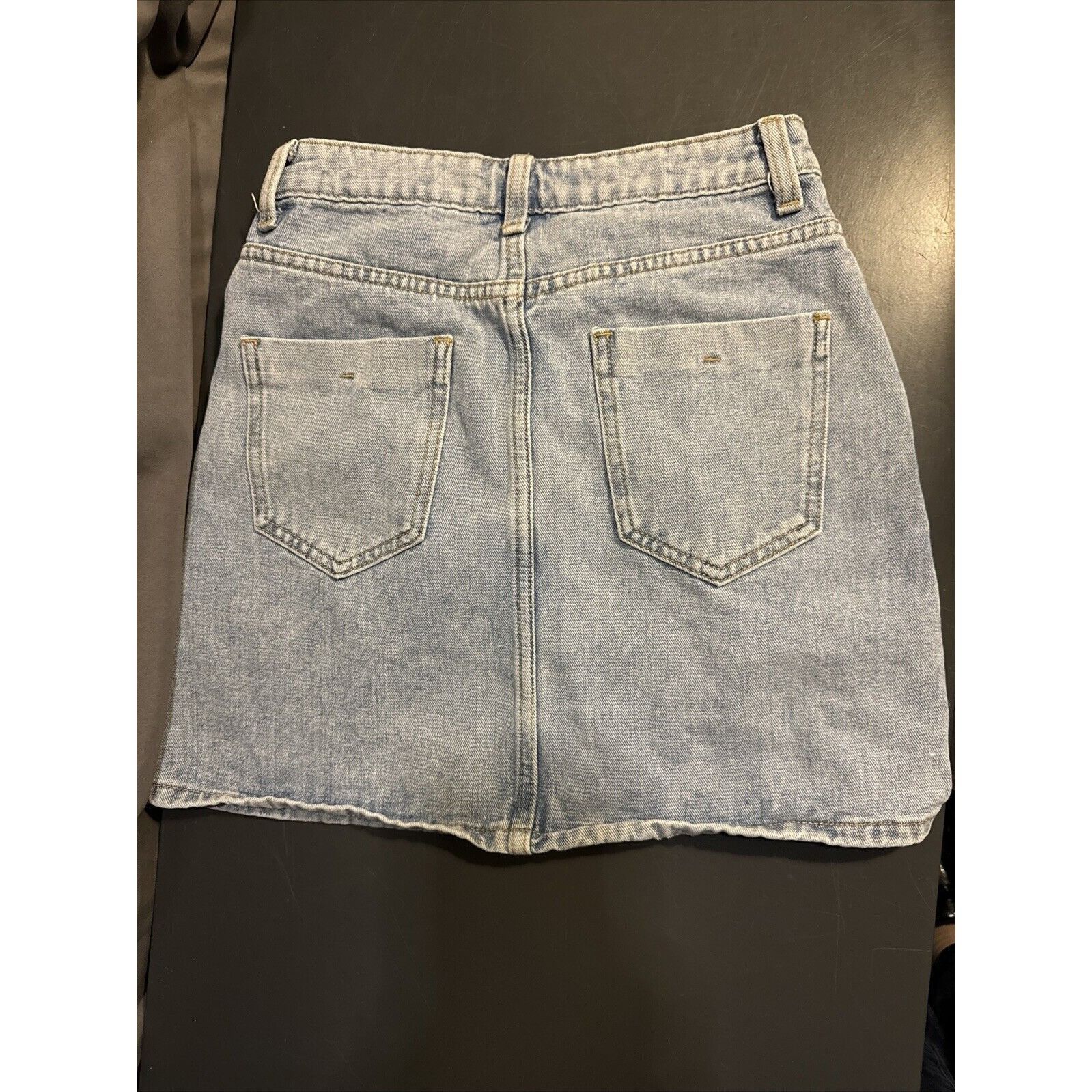 Other Tonlion Asian Mini Skirt Womens Blue Denim Jean A Line Pocke Size 27" / US 4 / IT 40 - 9 Thumbnail