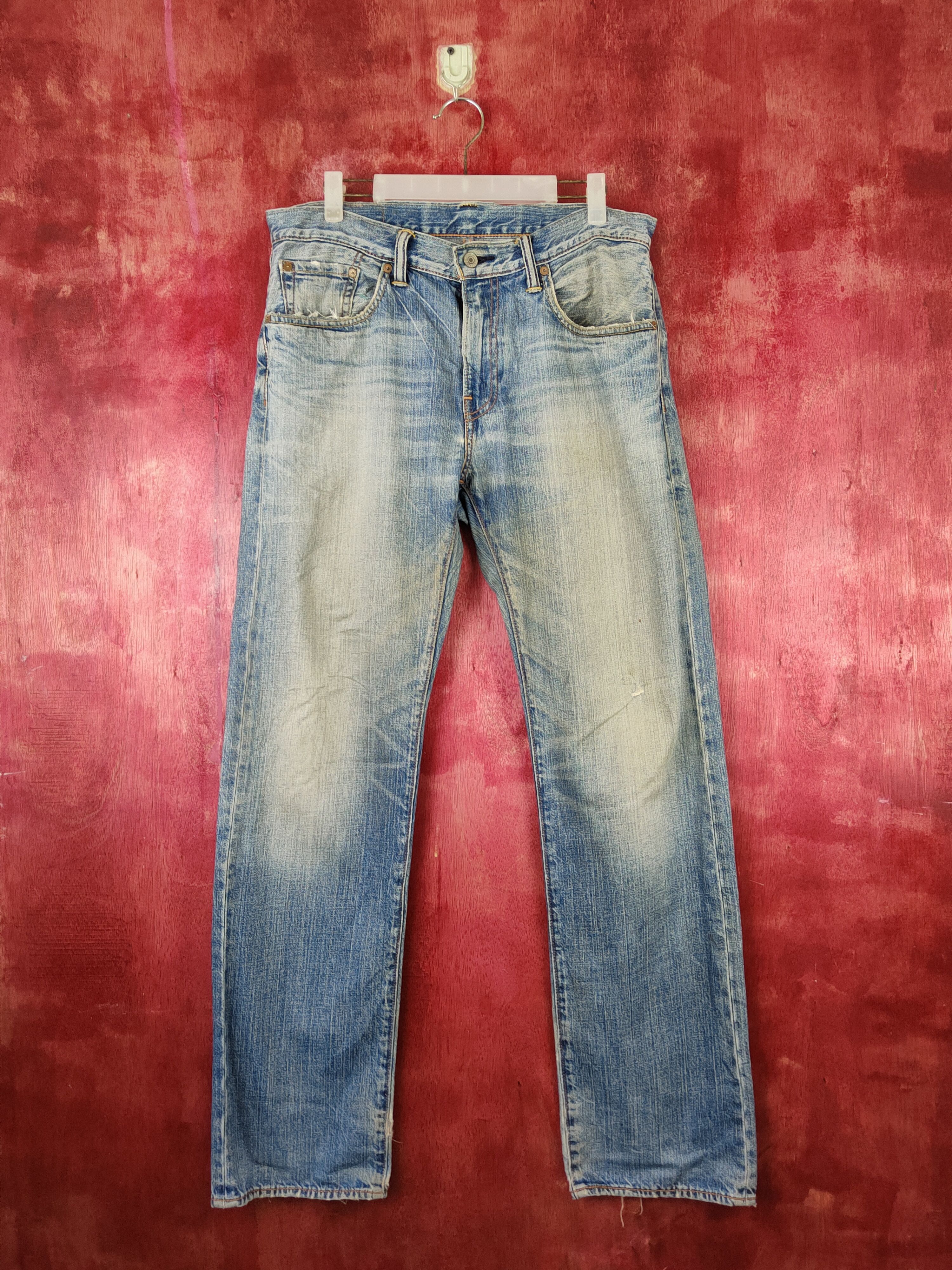 Levi's Levi's Blue Faded Distressed Ripped Jeans #S1668 Size US 34 / EU 50 - 1 Thumbnail