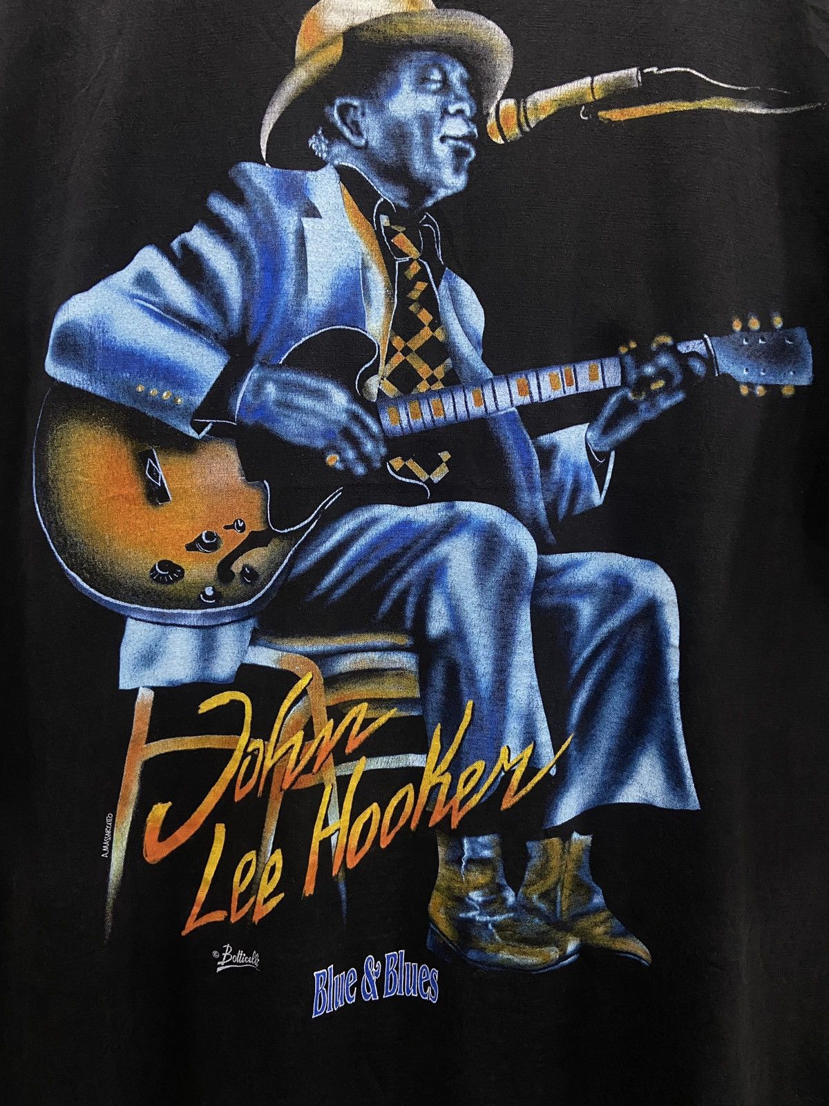 Band Tees × Vintage Vintage 90s,00s John Lee Hooker Blue Rock TOUR TShirt Size US M / EU 48-50 / 2 - 4 Thumbnail