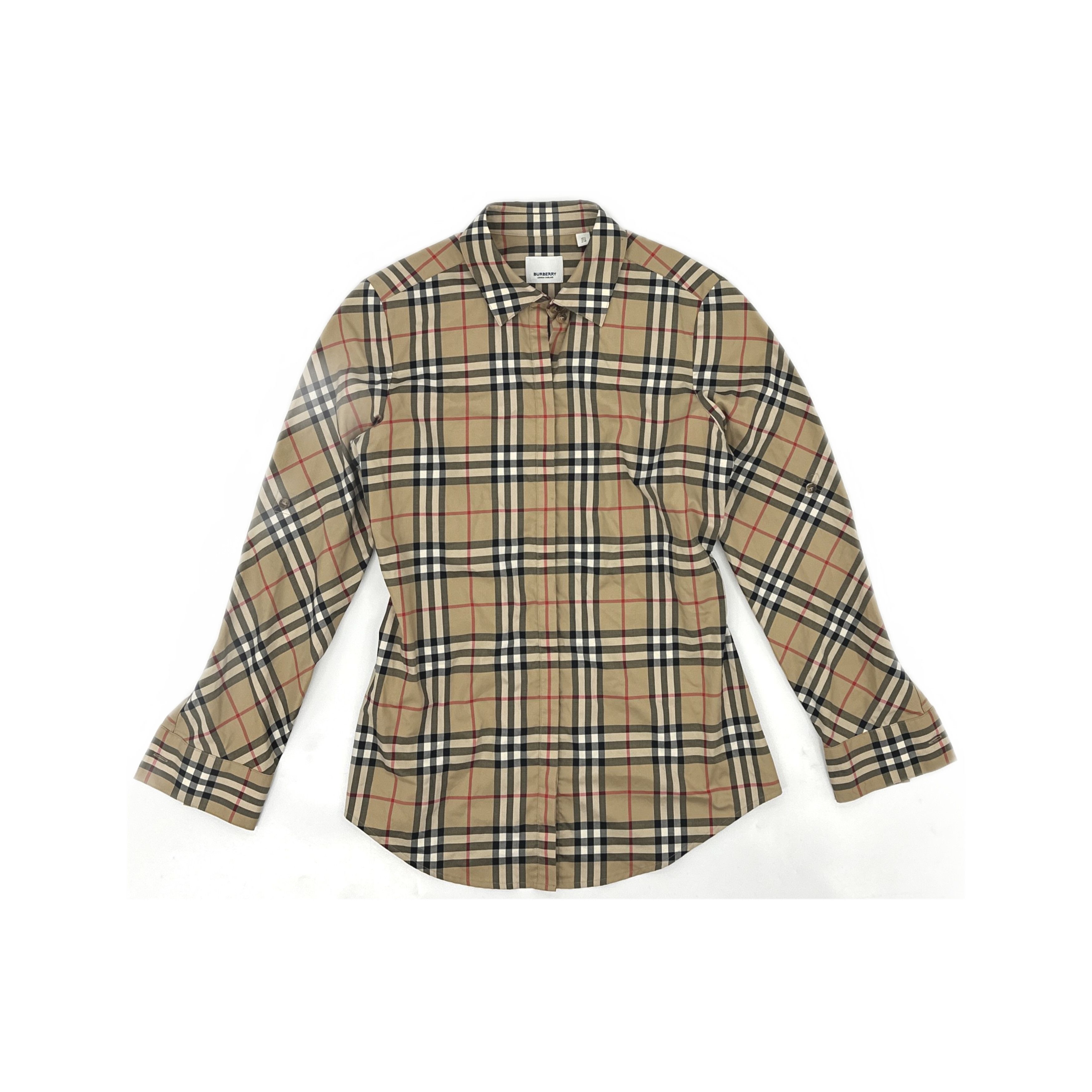 Burberry Burberry Check Pattern Long Sleeve Button Up Shirt Size US 4 Size S / US 4 / IT 40 - 1 Thumbnail