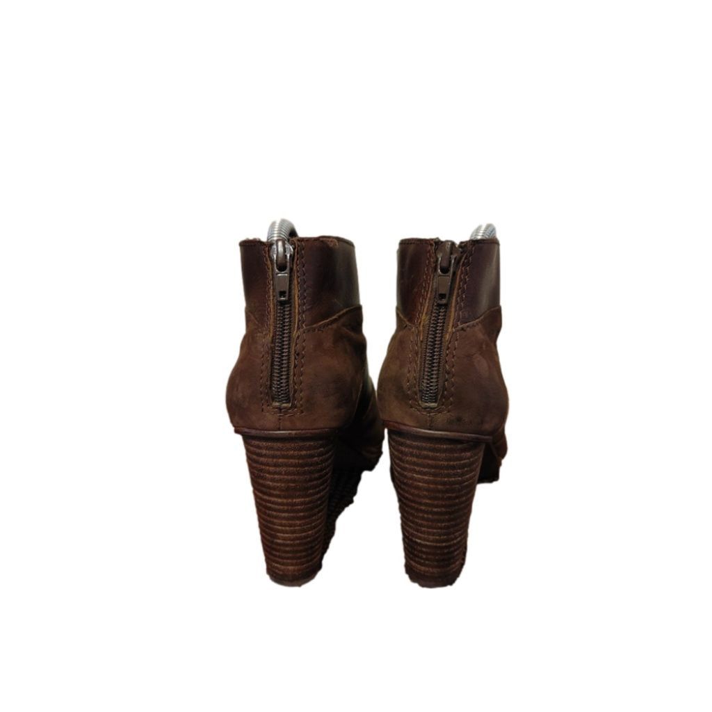 Fossil Fossil Bobbi Leather Peep Toe Booties Size 8.5 Size US 8.5 / IT 38.5 - 2 Thumbnail