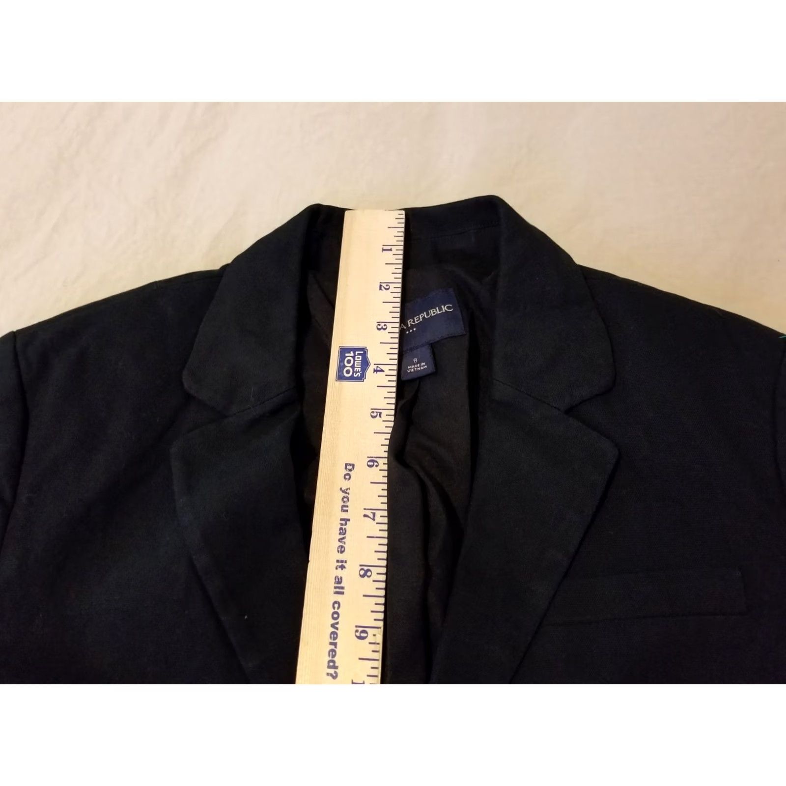 Banana Republic Banana Republic Womens Blazer Jacket Black Cotton Size 8 Size M / US 6-8 / IT 42-44 - 4 Thumbnail