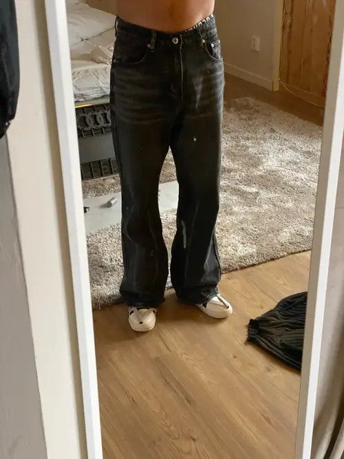 Designer × Japanese Brand Wide Leg Jeans Loose Straight-leg Flared Size US 33 - 4 Thumbnail