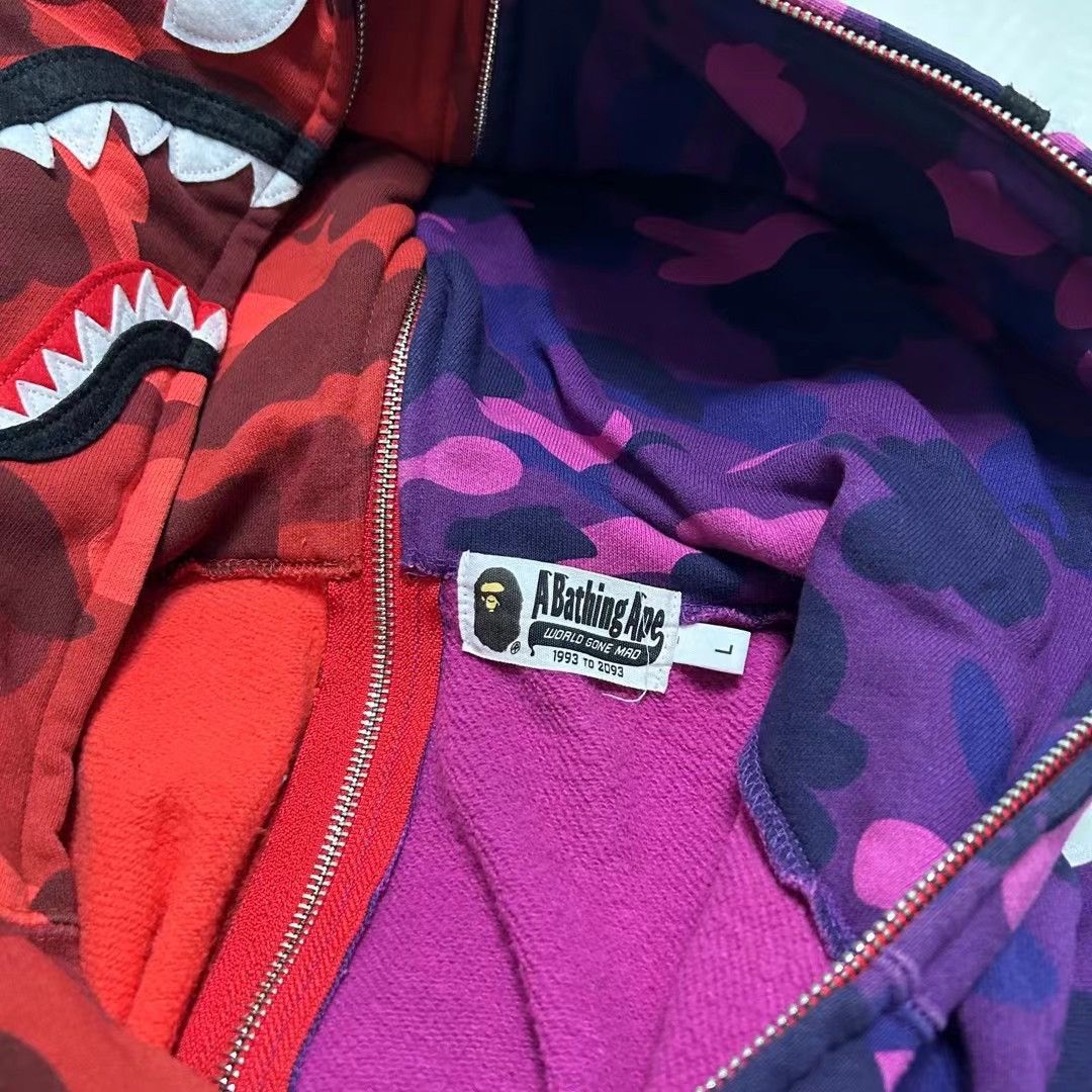 Bape LIMITED CAMO SHARK FULL ZIP HOODIE Size US L / EU 52-54 / 3 - 5 Thumbnail