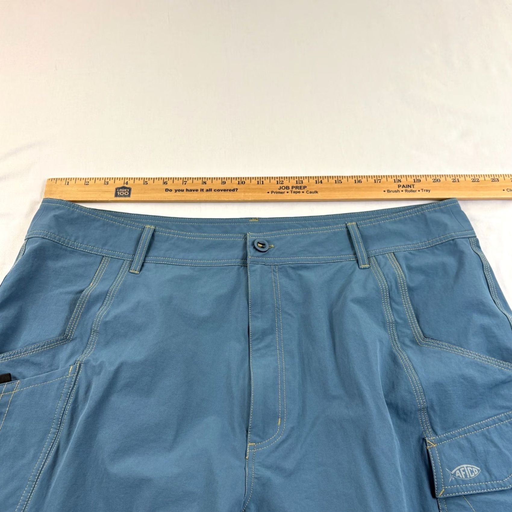 Vintage AFTCO Shorts Mens Size 42 Blue Cargo Stealth Fishing Performance Stretch Regular Cargo Size US 42 / EU 58 - 5 Thumbnail