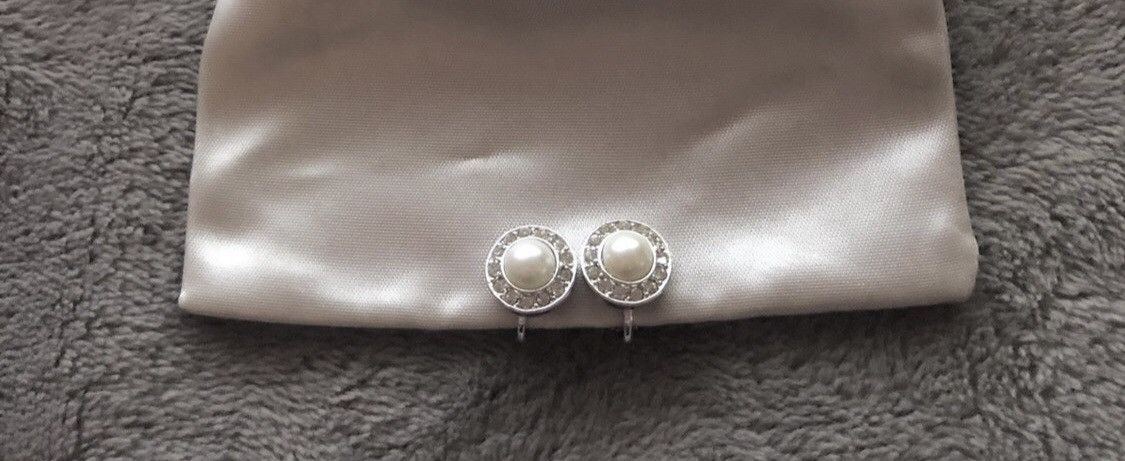 Dior Dior Pave Pearl Clip On Earrings Size ONE SIZE - 2 Thumbnail