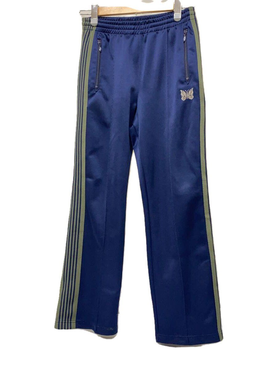 トップス NEEDLES TRACKPANTS Silver/Navy NEEDLES Track Pants Narrow Navy x Gray lines Polyester LQ447