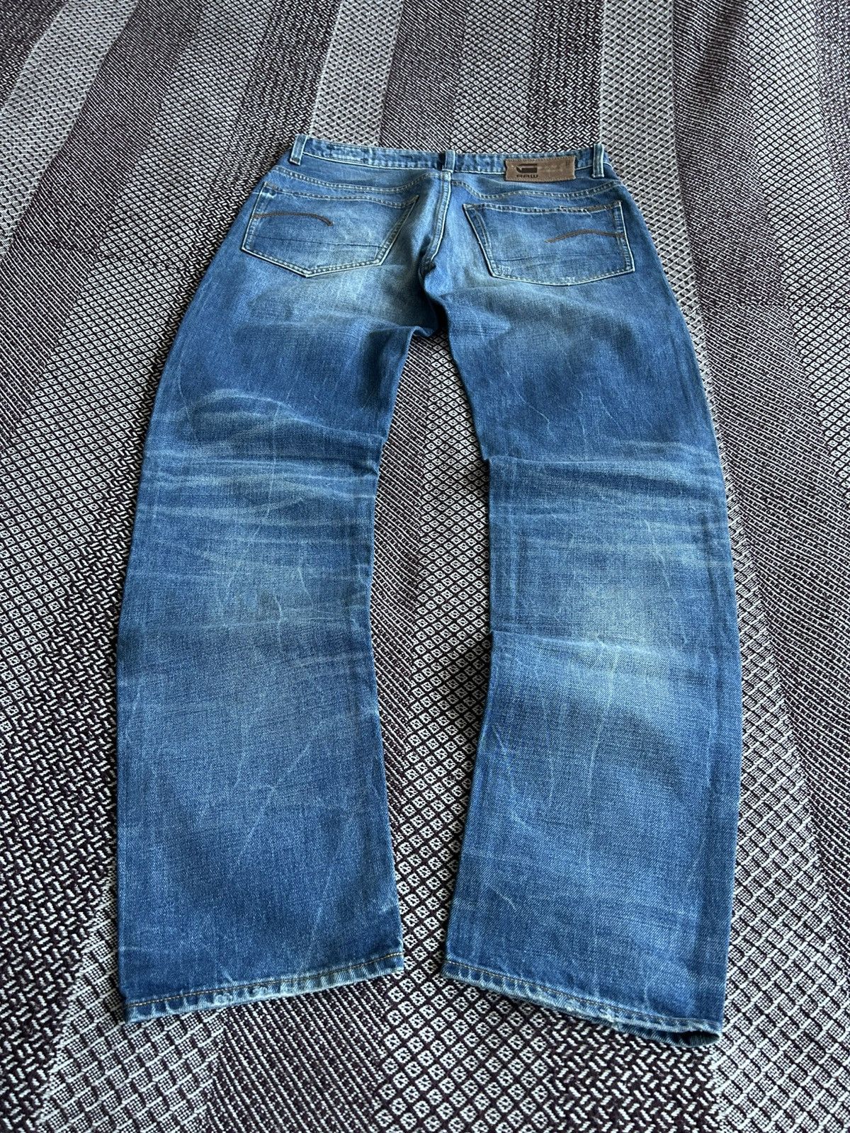 G-Star G-Star Raw 3301 Low Tapered Wash Faded Jeans Men Size 32/34 Size US 32 / EU 48 - 3 Thumbnail
